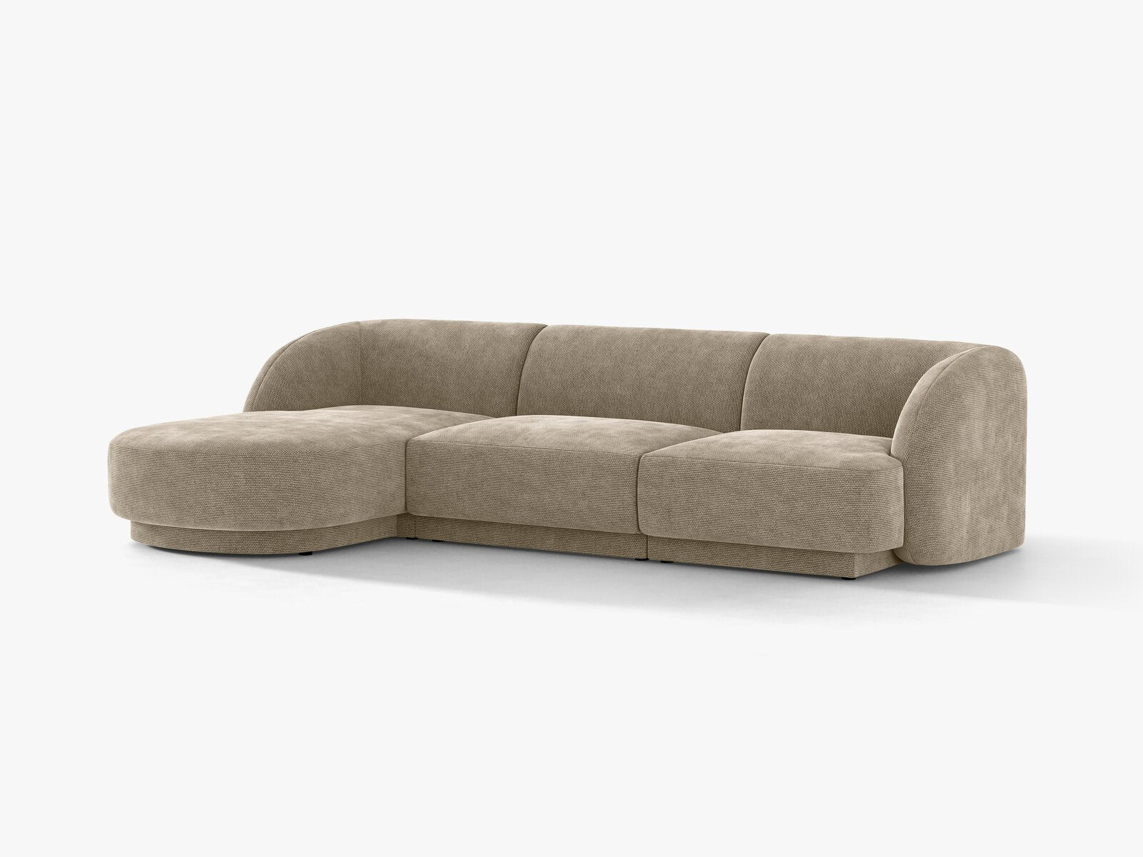 Micadoni Ecksofa Miley 4-Sitzer Links Chenille Haga Beige