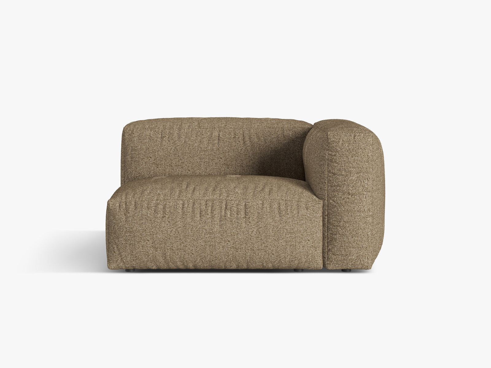 Micadoni Eckmodul Martina 1-Sitzer Rechts Boucle Monet Cappuccino