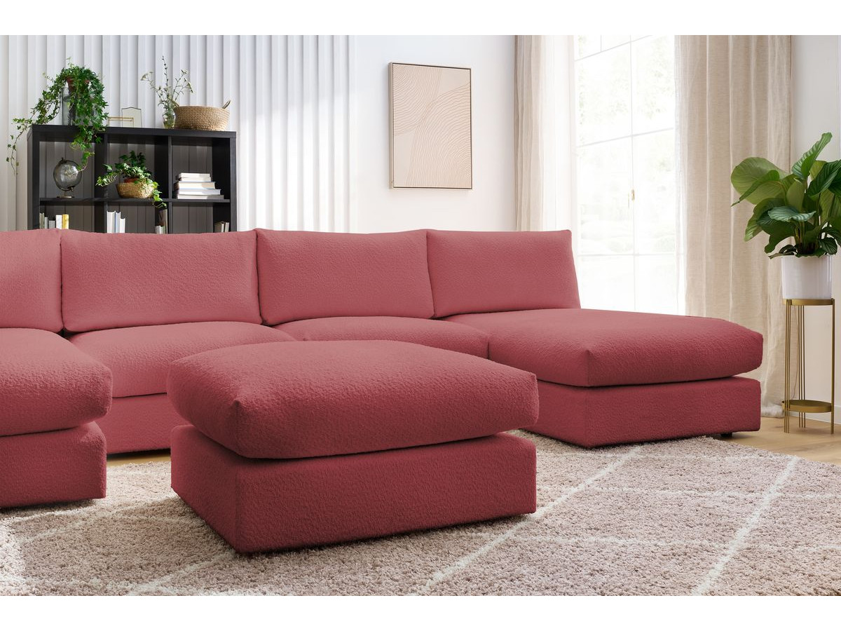 Bobochic Paris Wohnlandschaft Bouclé-Stoff Rot