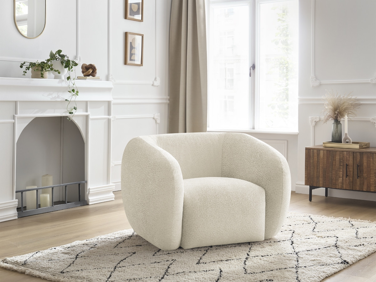 Bobochic Celine Sessel Strukturstoff Beige