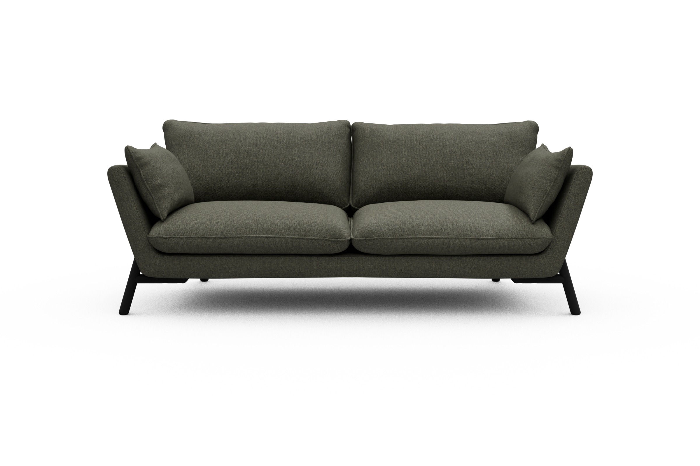 Skandi Home Sofa Emil 3-Sitzer Beinfarbe Eiche Schwarz Sama-Winter-Moss moebelfaktor