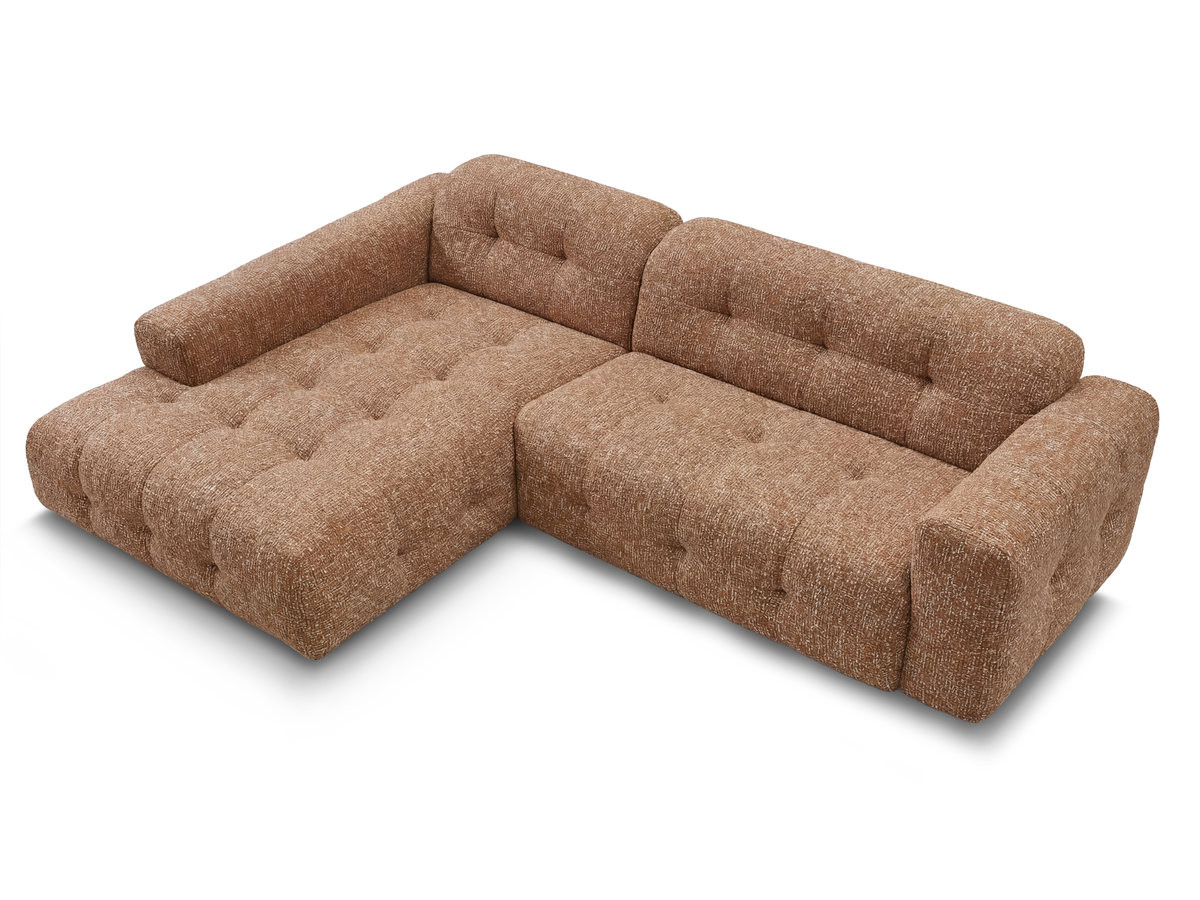 Bobochic Laura Ecksofa Melange-Stoff Orange Ecke links