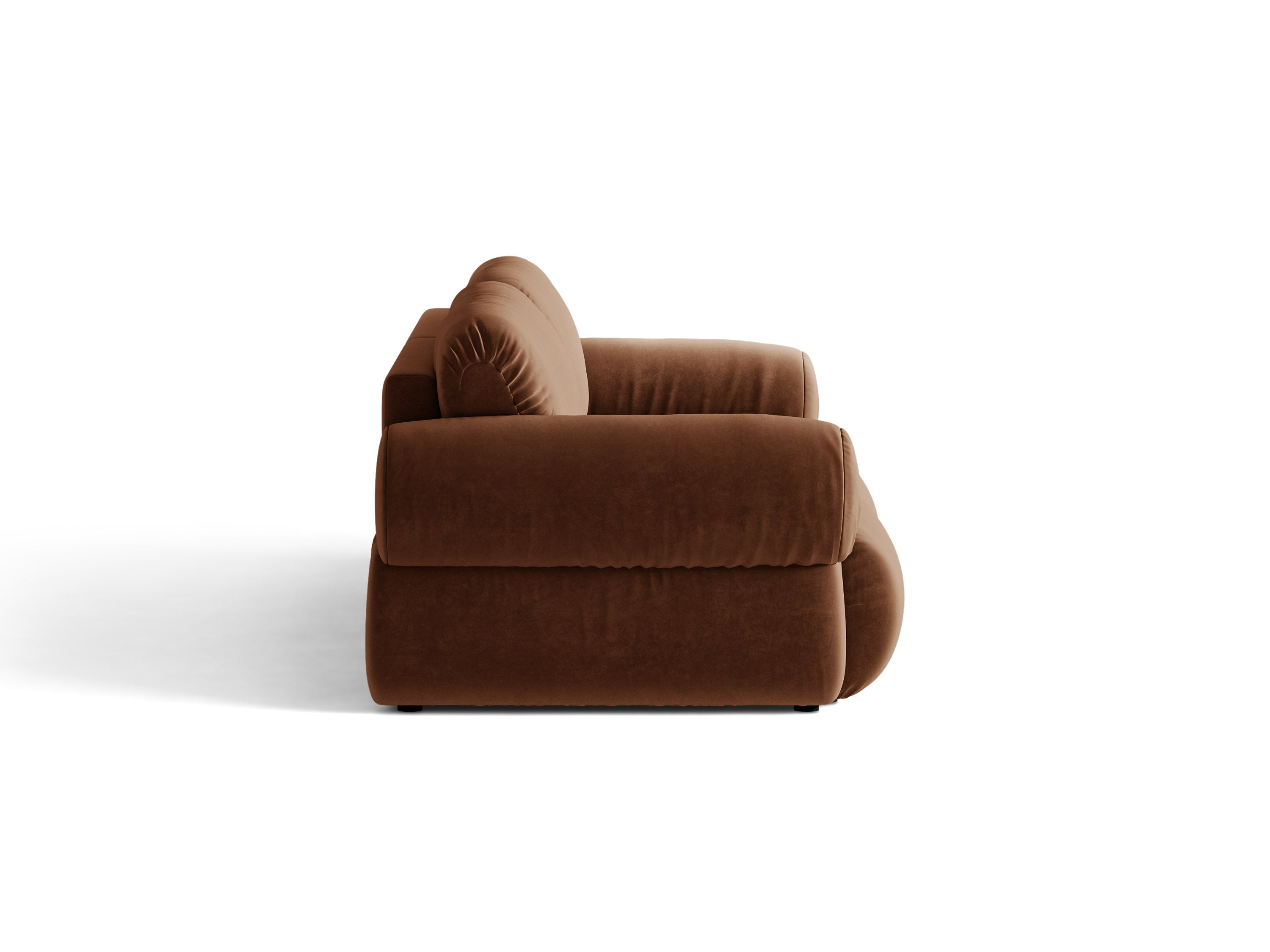 Micadoni Ophelia Sofa 4-Sitzer Samt Salvador Braun
