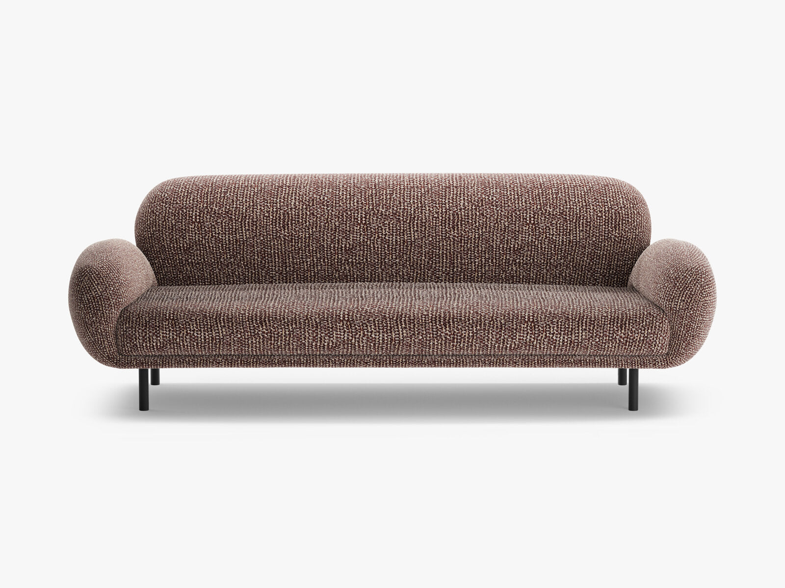 Micadoni Sofa Poppy 3-Sitzer Chenille Silencio Braun