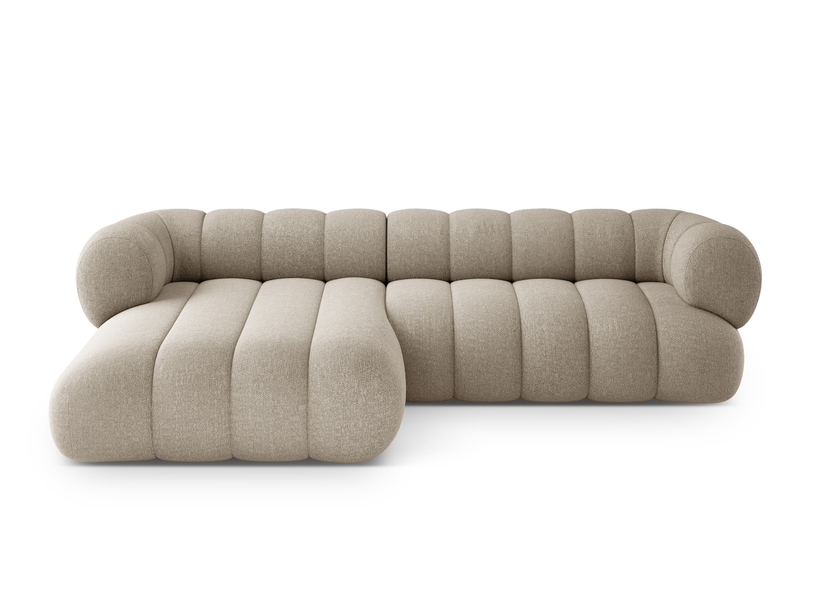 Cosmopolitan Design Ecksofa Koge 5-Sitzer Chenille Eden Dunkelbeige Links