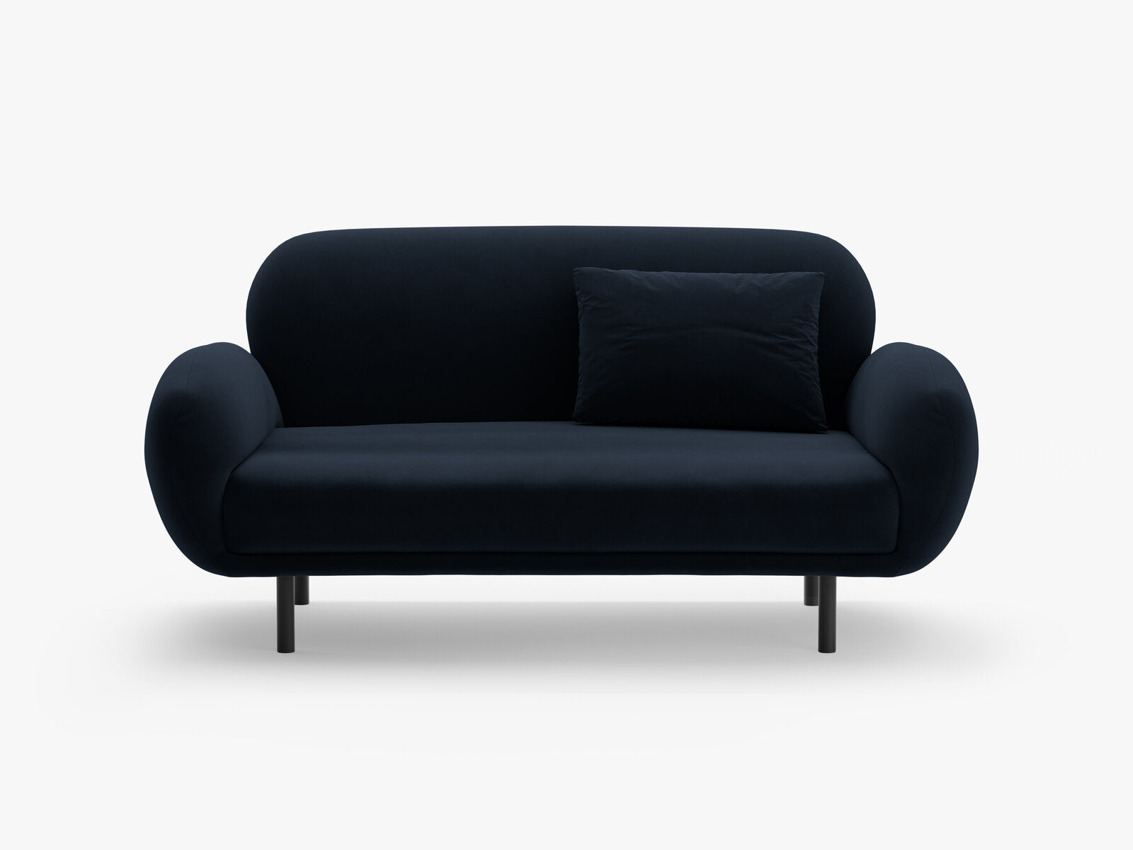 Micadoni Sofa Poppy 2-Sitzer Samt Casino Königsblau