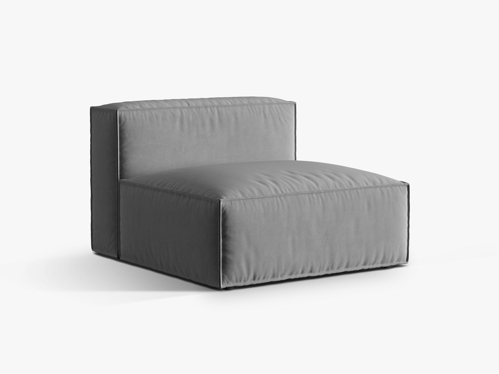 Micadoni Modul Nuria 1-Sitzer Samt Grau