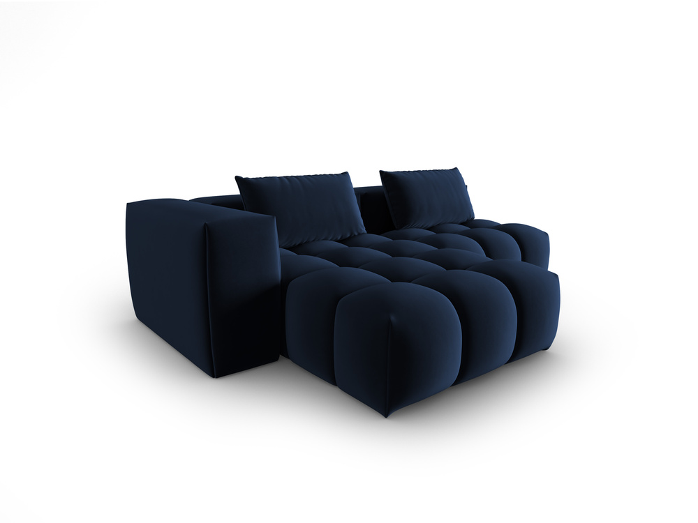 Cosmopolitan Design Ecksofa Verona 3-Sitzer offen Samt Casino Königsblau Links