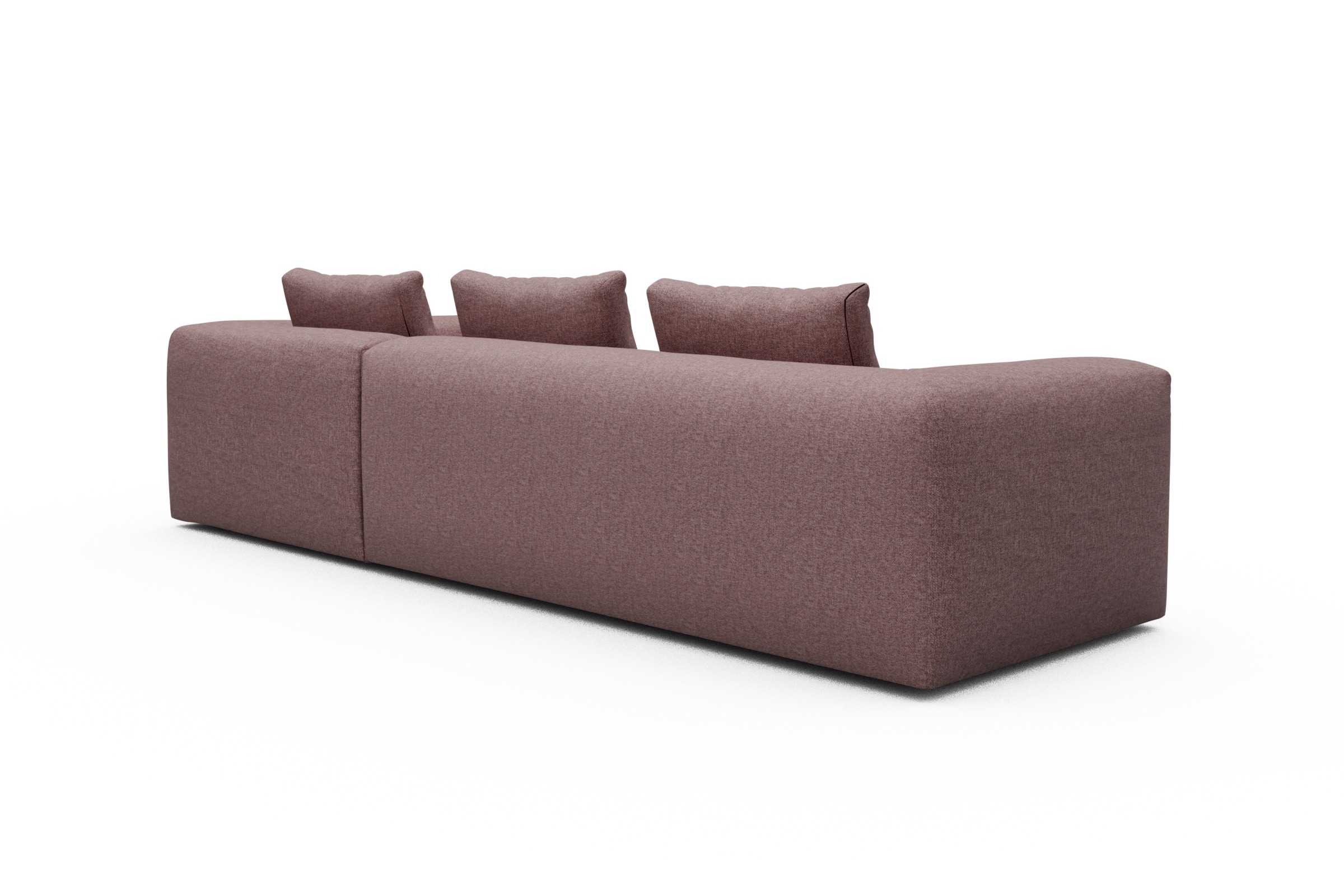Ecksofa Fred Relax-Ecke rechts mit 2,5-Sitzer Sama-Flamingo