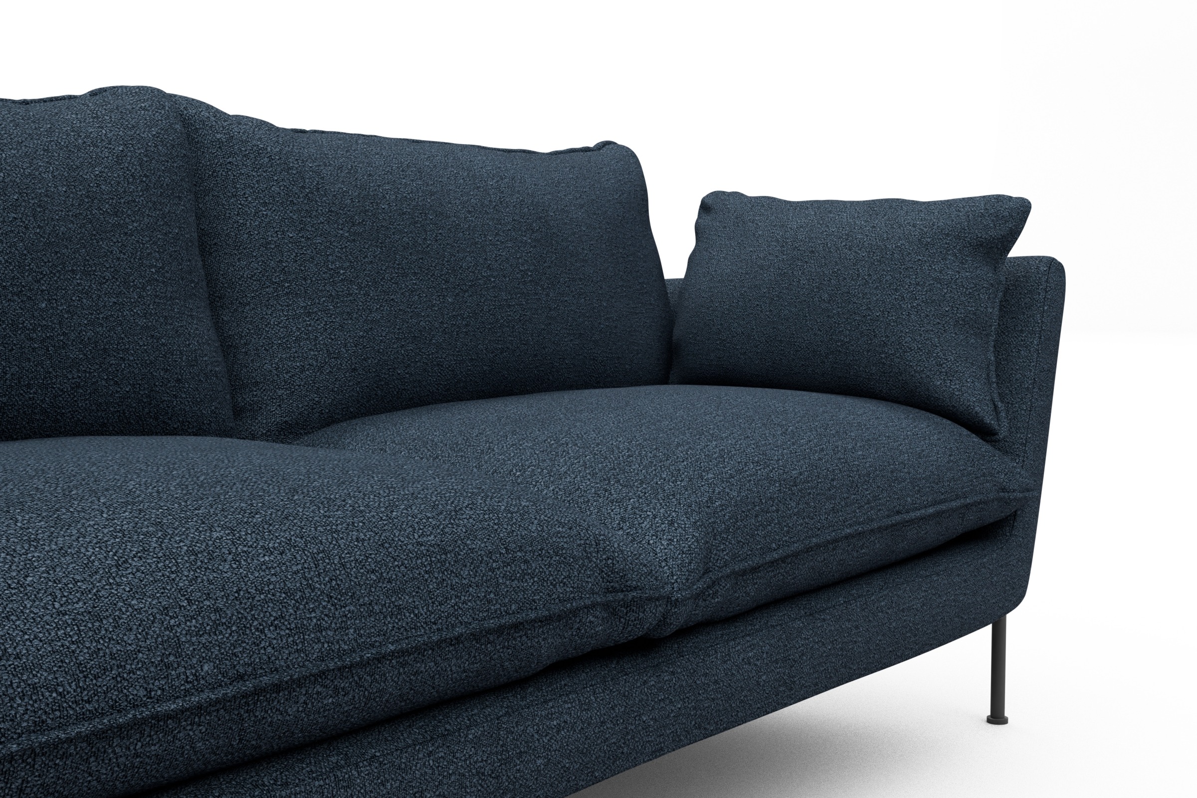 Sofa Anton PREMIUM 2-Sitzer Boucle-Blue