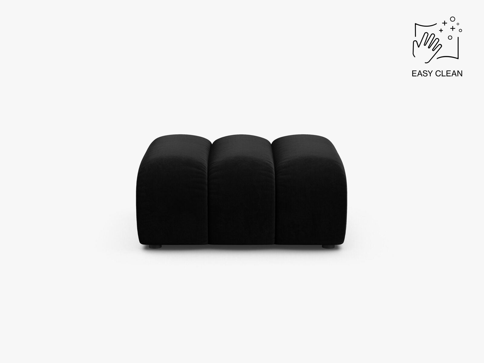 Micadoni Hocker Lupine Samt Venus Schwarz