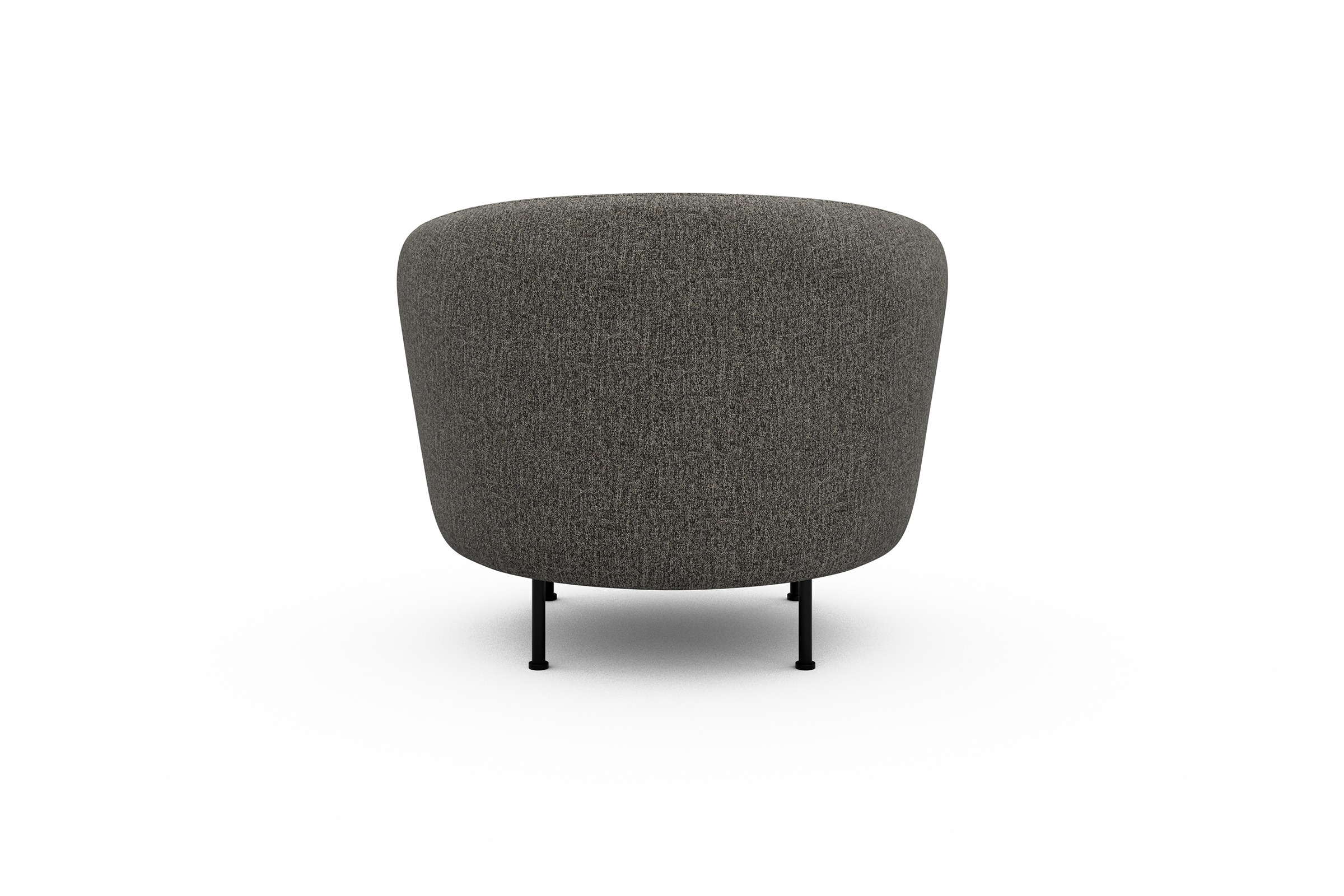 Sessel Ronda Metallbeine Schwarz Carreno-Sepie-Brown