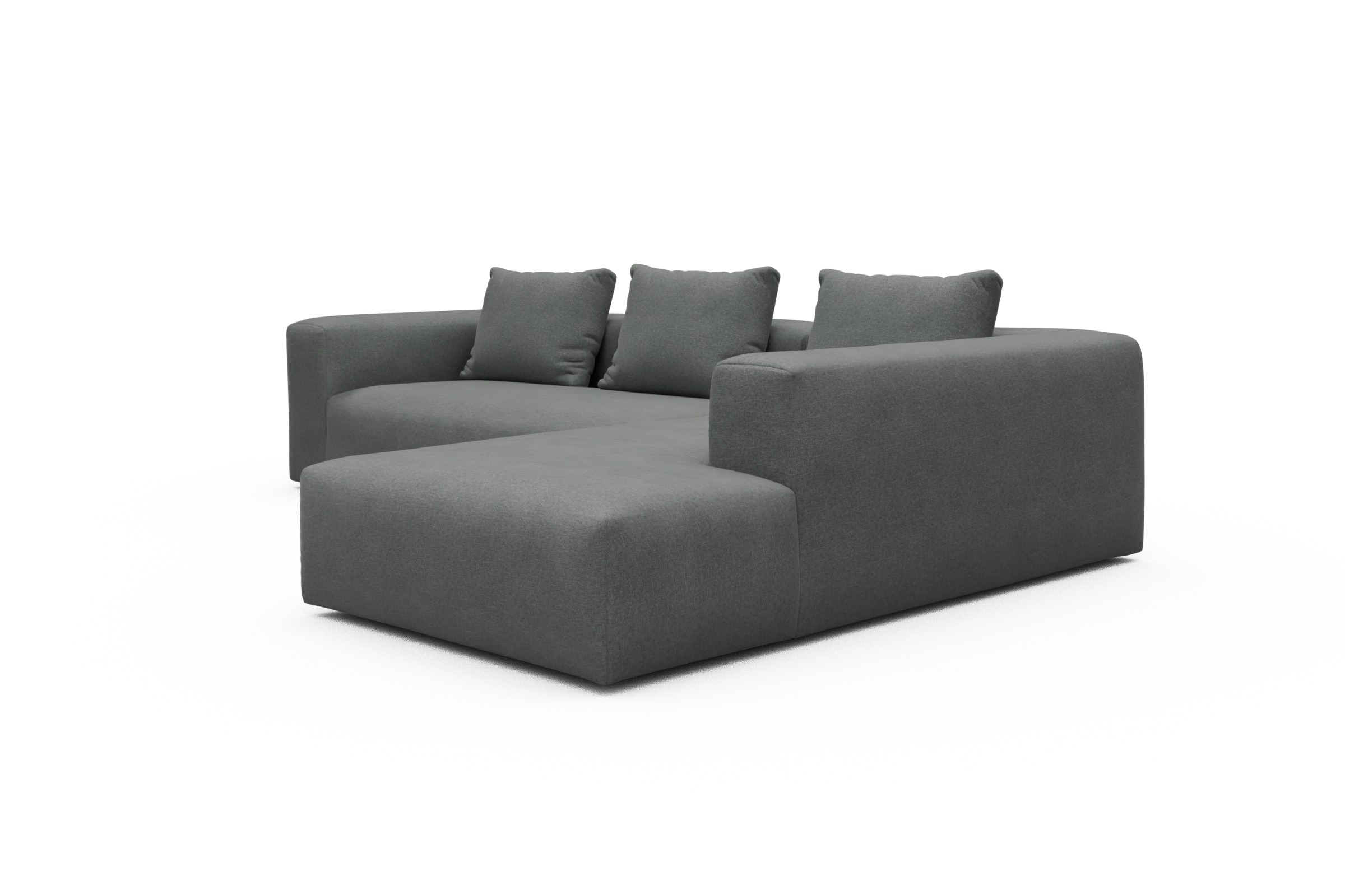 Ecksofa Fred Relax-Ecke rechts mit 2,5-Sitzer Satya-Steel