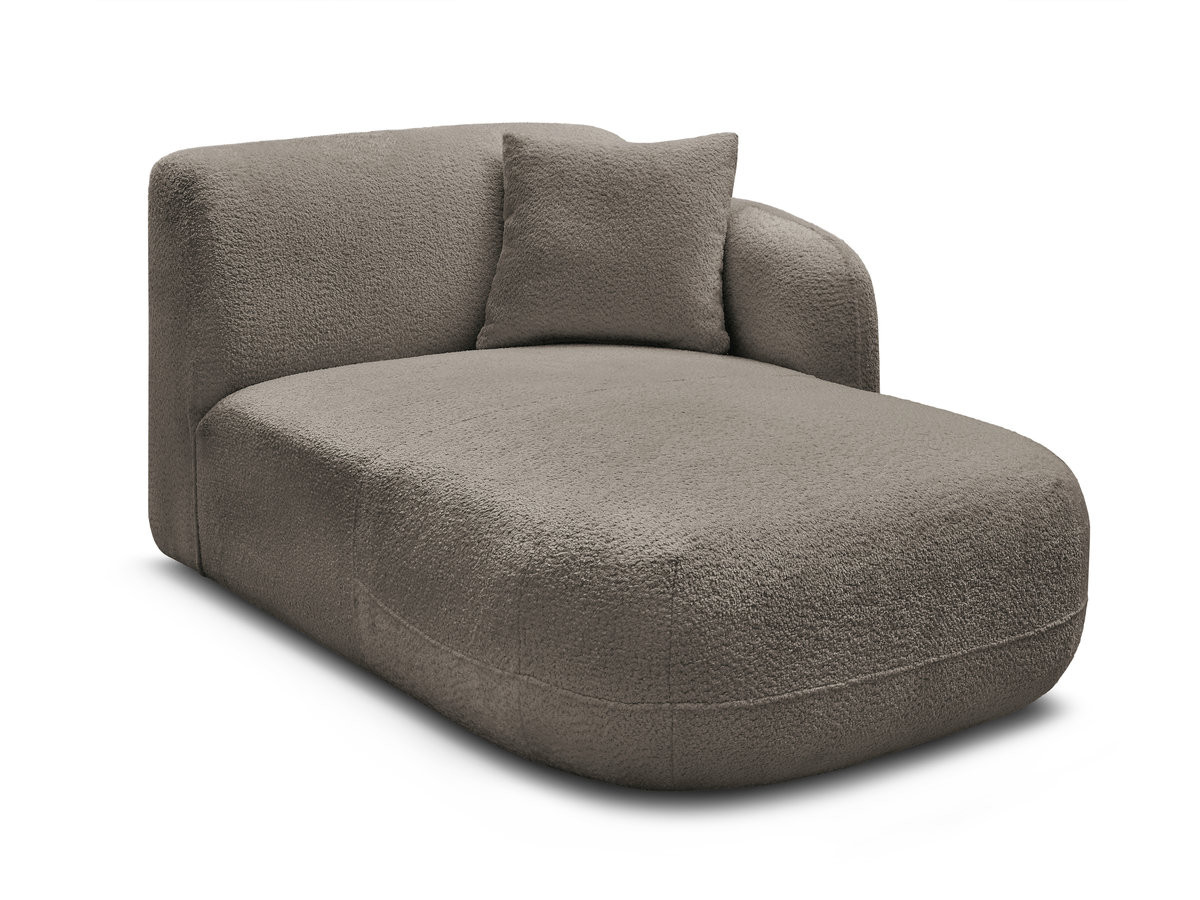 Bobochic Anda Méridienne-Modul Chenille Taupe Ecke rechts