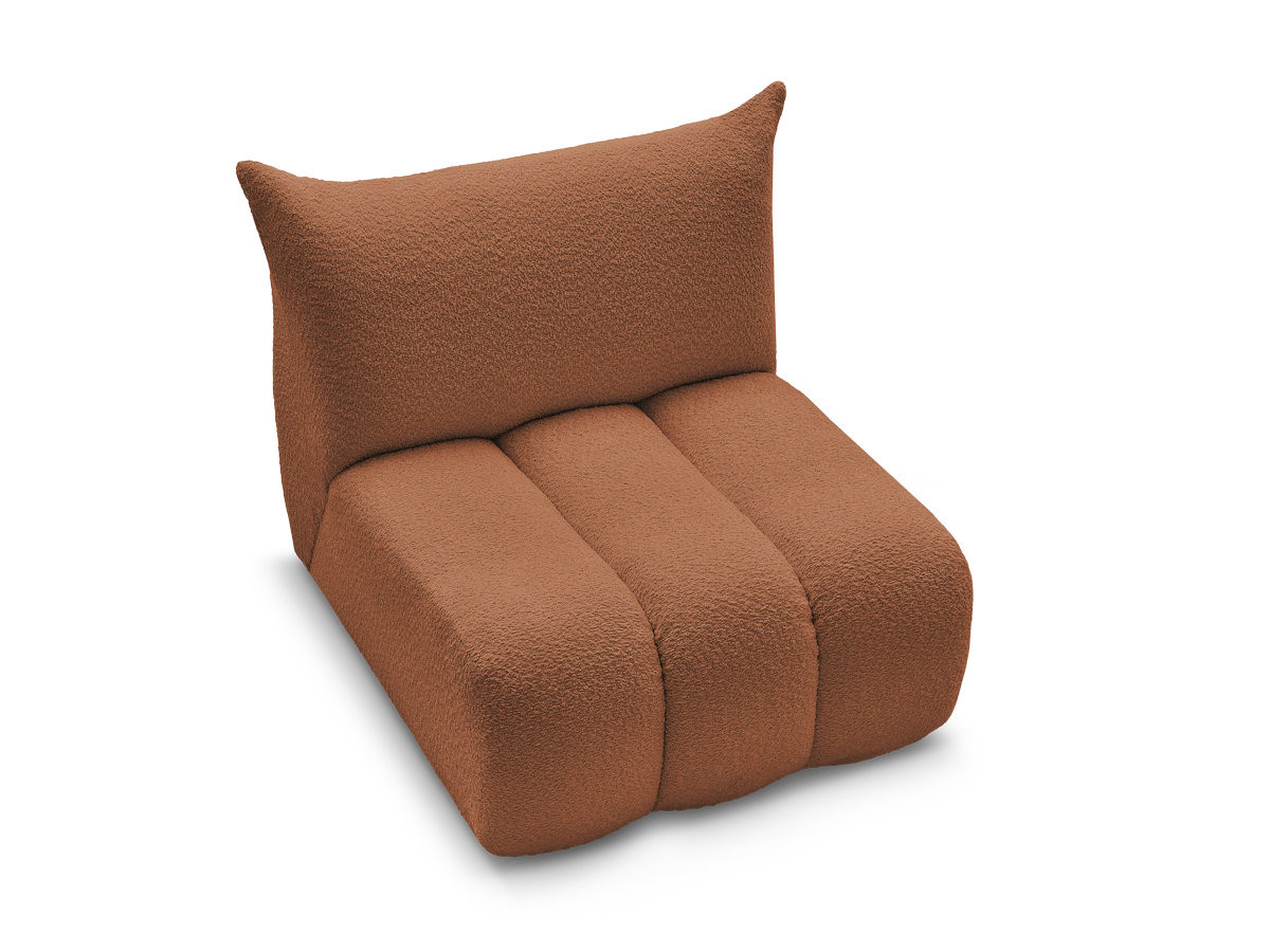 Bobochic Azra Sofamodul 1-Sitzer 90 × 112 cm Bouclé-Stoff Orange