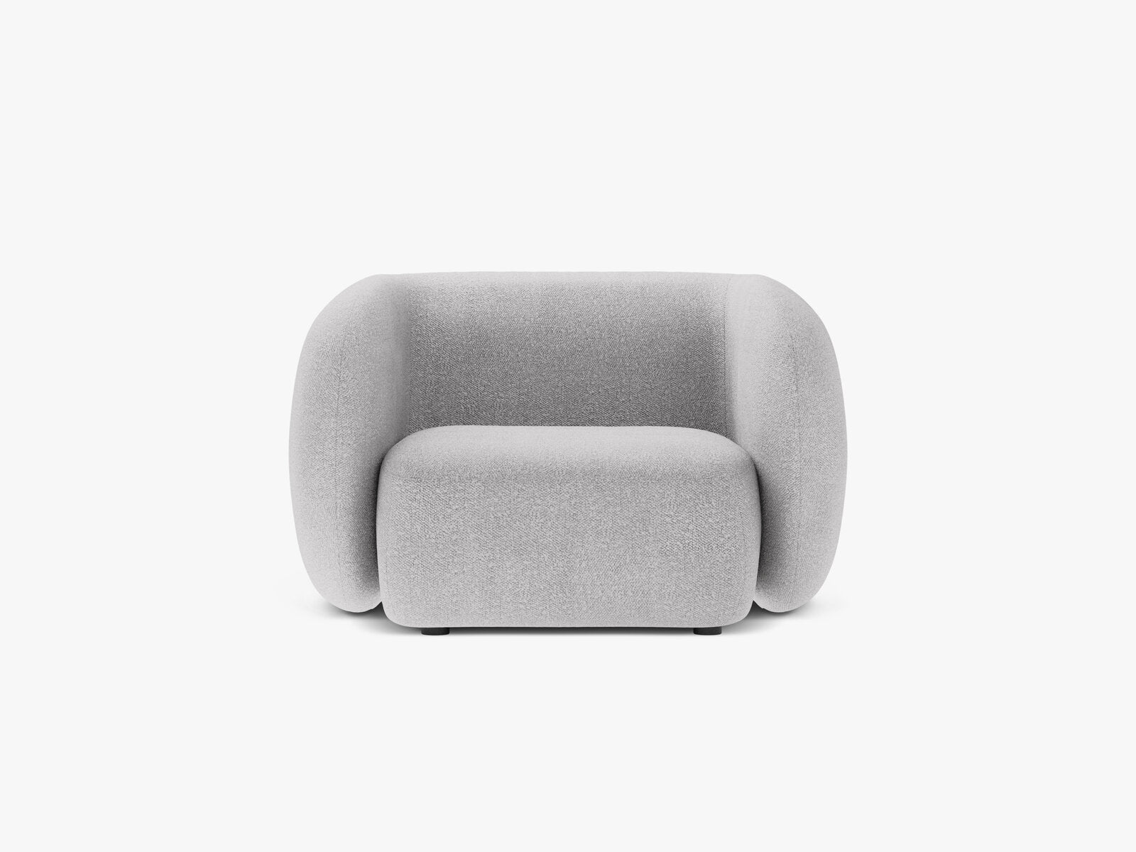 Micadoni Sessel Kate 1-Sitzer Boucle Baloo Hellgrau