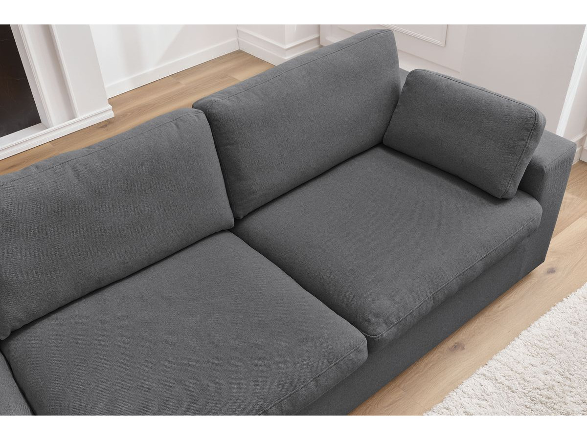Bobochic Belair Sofa 4-Sitzer Stoff Dunkelgrau