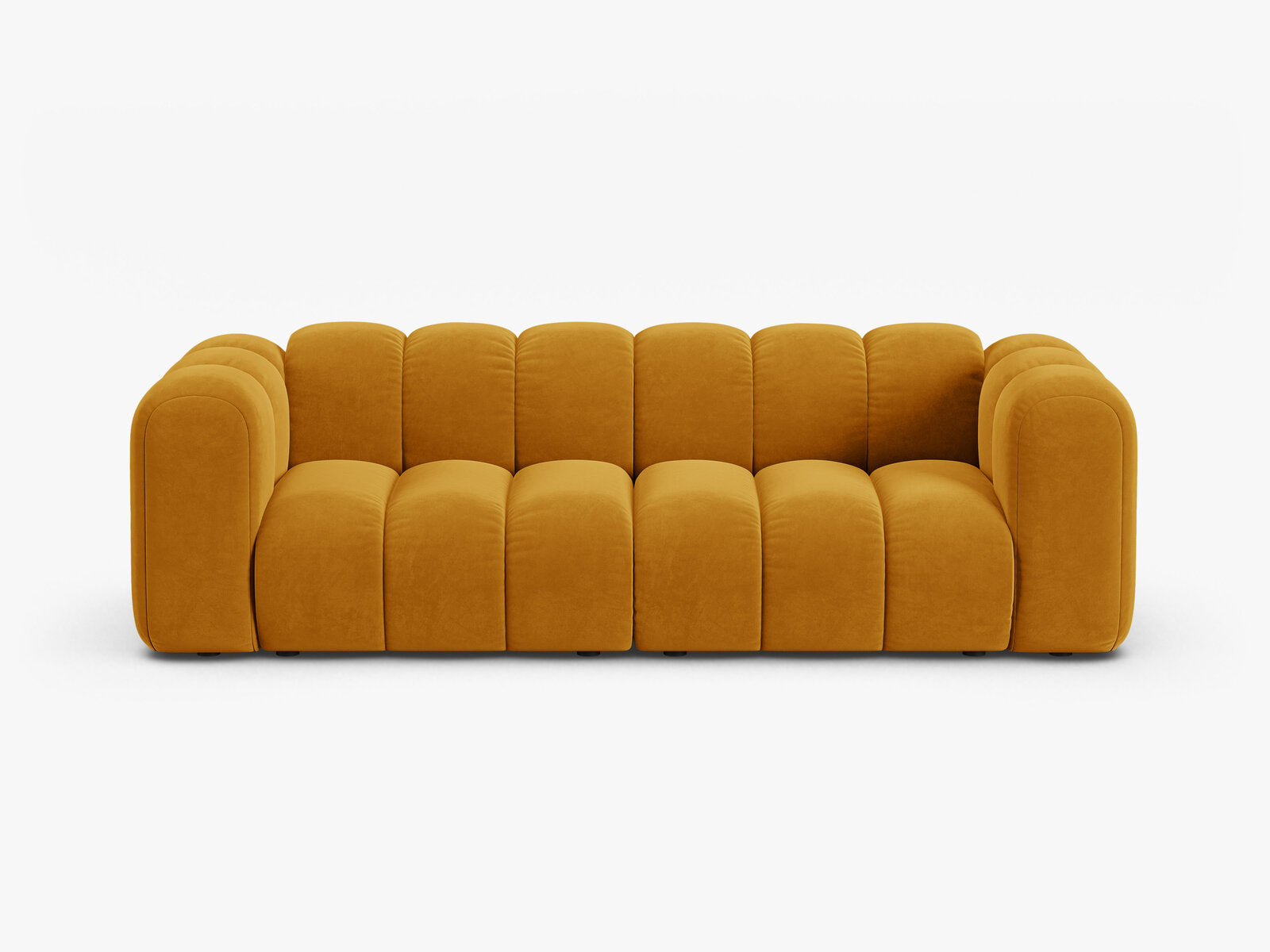 Micadoni Sofa Lupine 3-Sitzer Samt Salvador Gelb