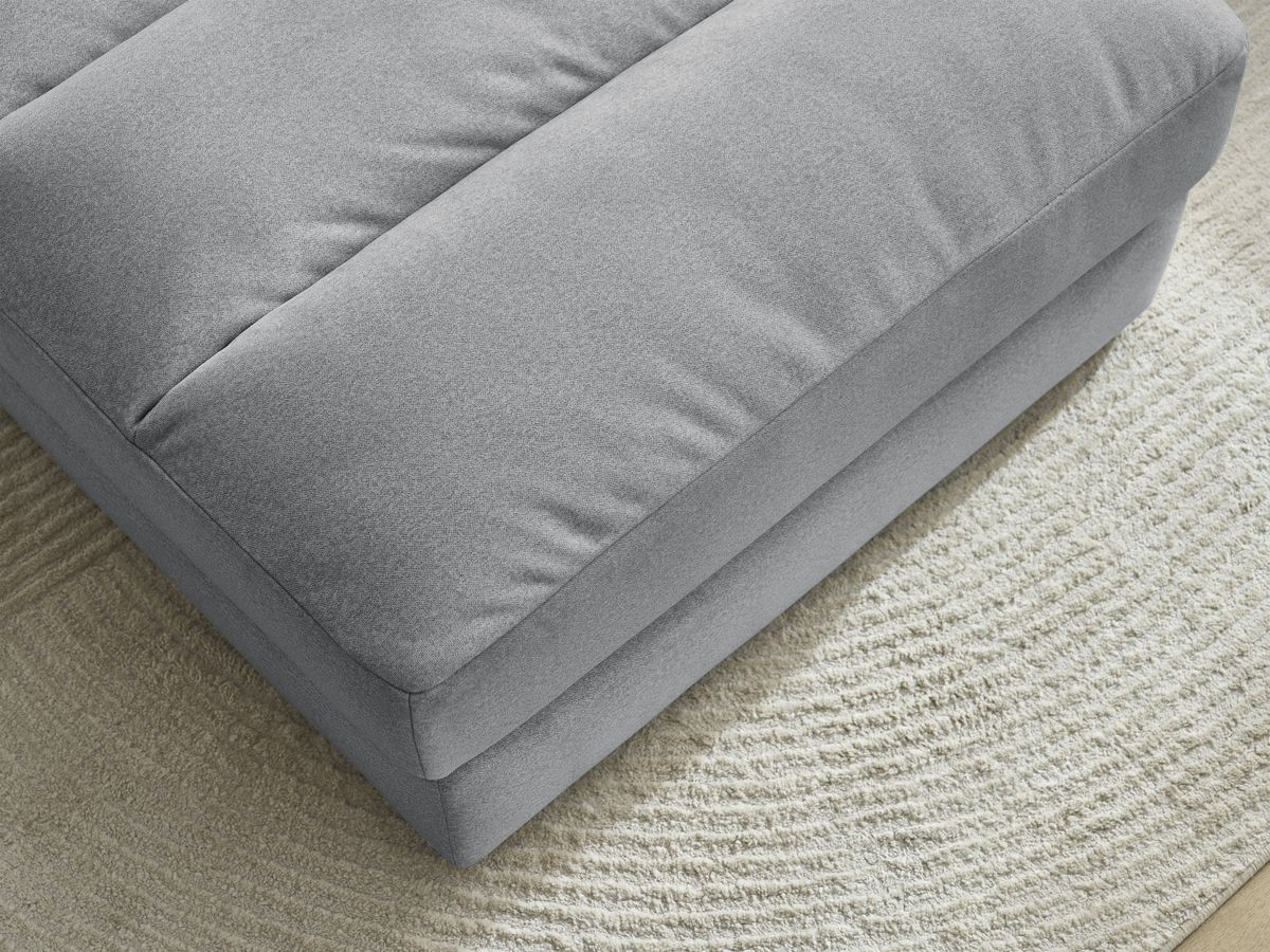 Bobochic Sierra Pouf Samt Hellgrau
