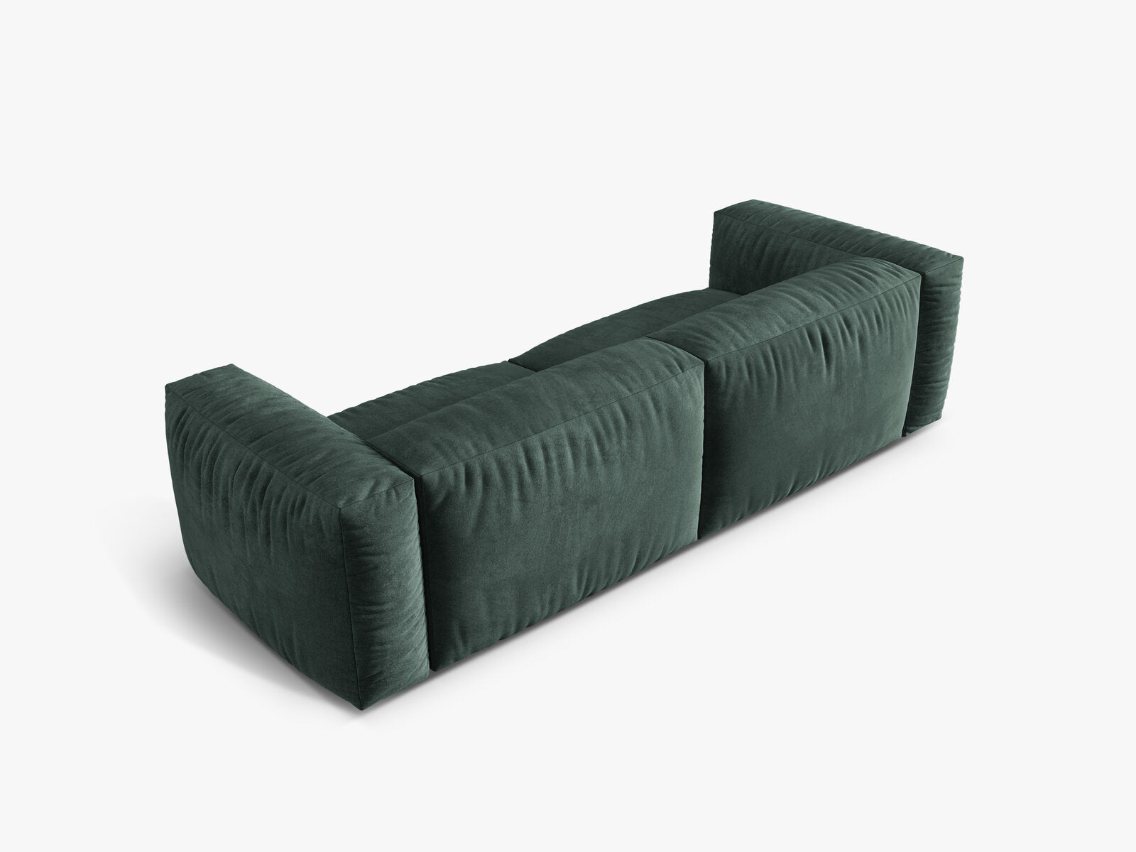 Micadoni Sofa Martina 3-Sitzer Samt Vogue Petrol