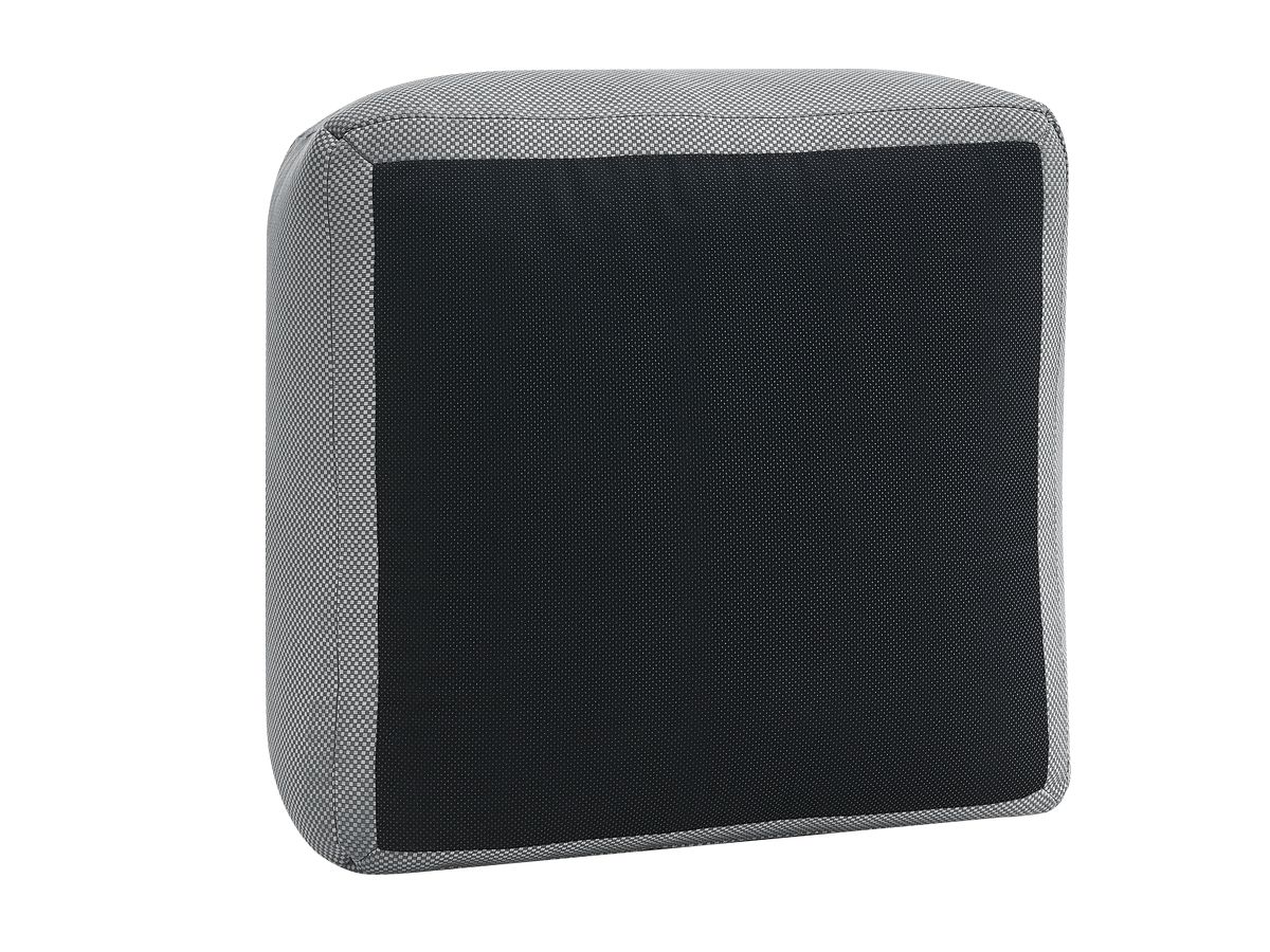 Bobochic Riviera Pouf 80 × 80 cm Melange-Stoff Hellgrau