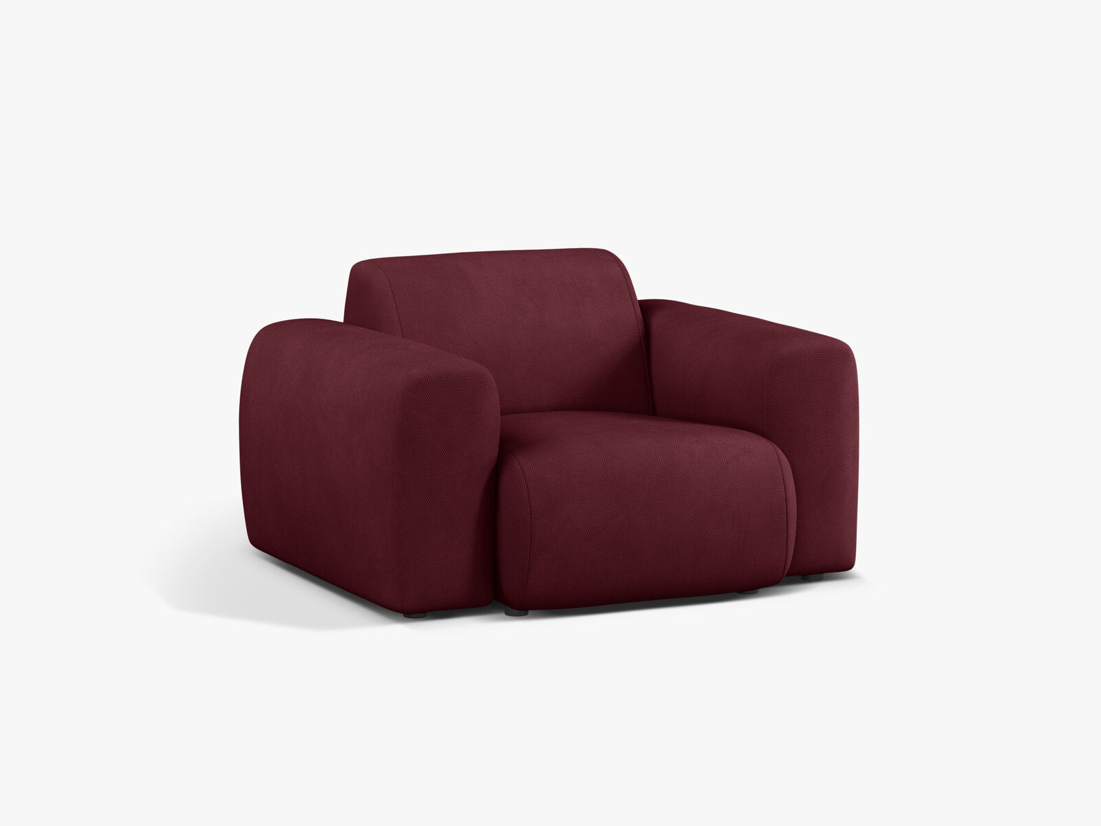 Micadoni Sessel Molino Strukturierter Stoff Rebel Bordeaux