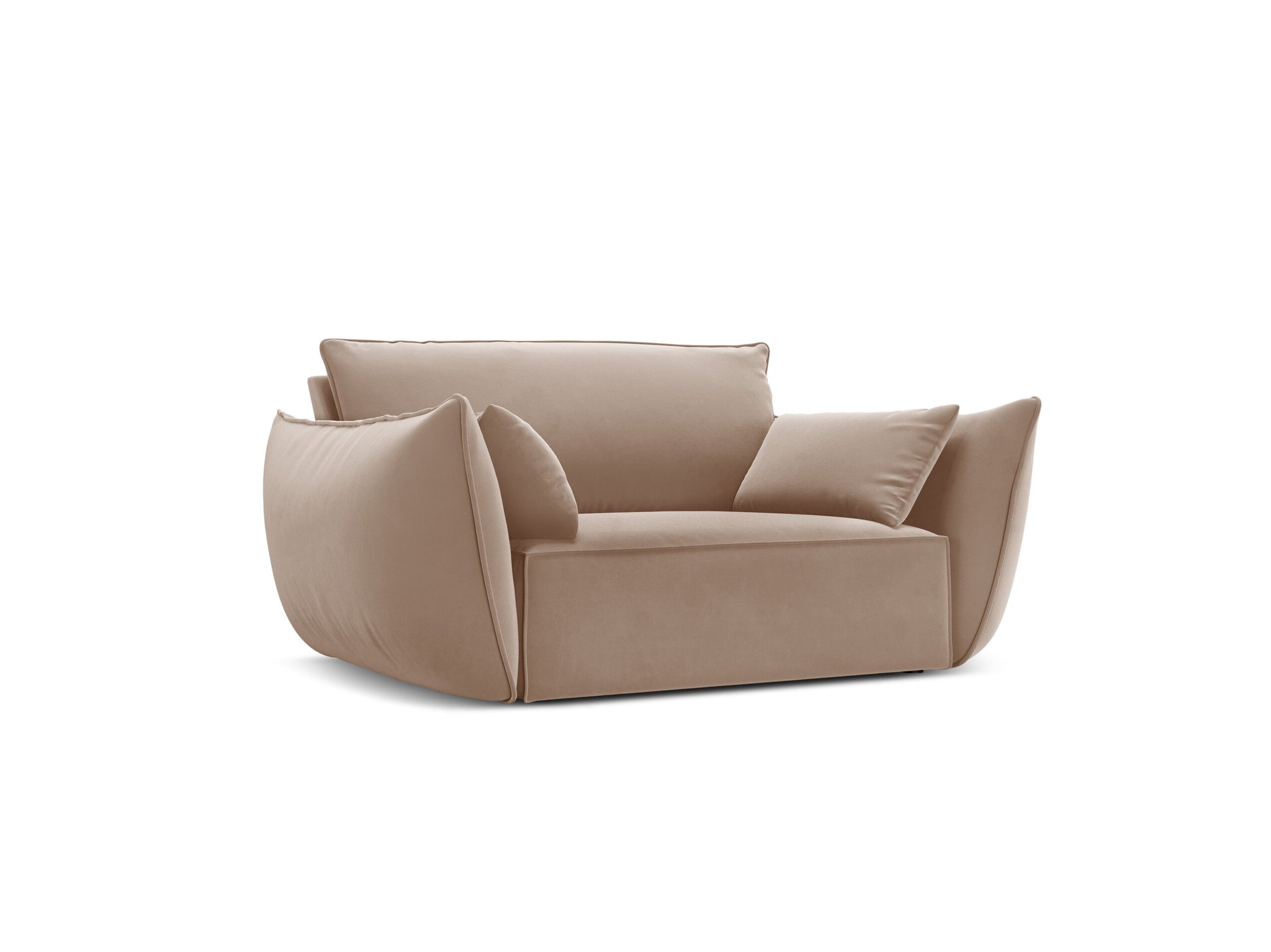 Micadoni Sessel Kaelle 1-Sitzer Samt Beige