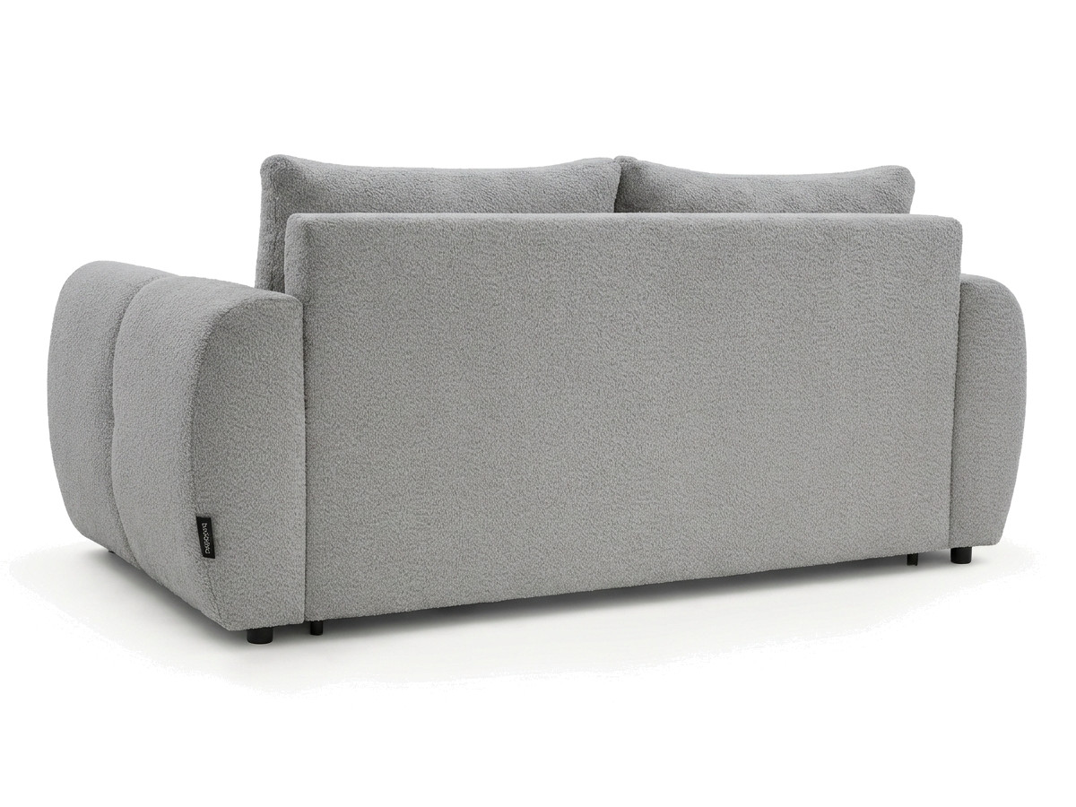Bobochic Fuji Schlafsofa 3-Sitzer Bouclé-Stoff Hellgrau