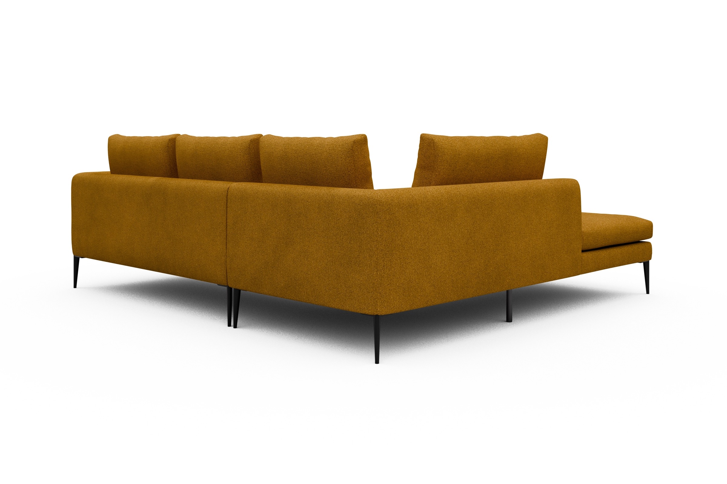 Ecksofa Paul Relax-Ecke links mit 2-Sitzer Boucle-Ochre