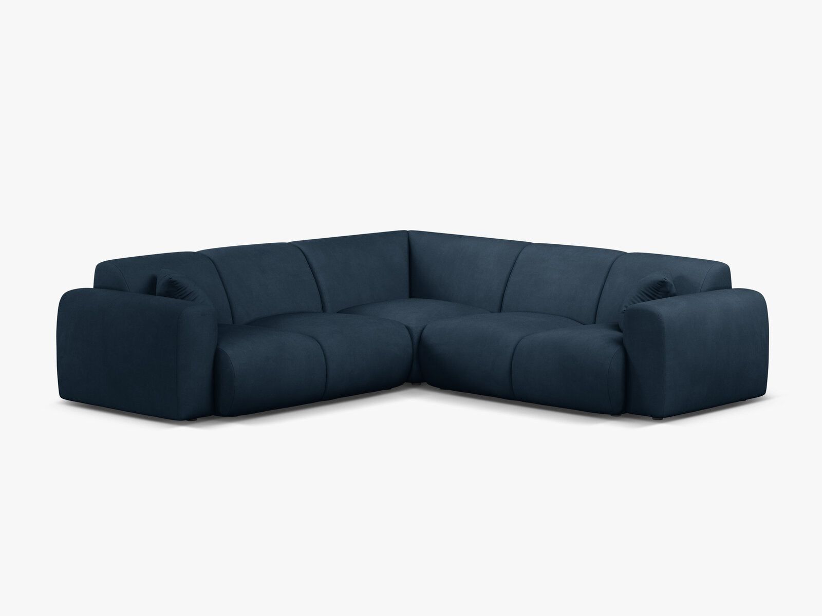 Micadoni Ecksofa Molino 5-Sitzer Strukturierter Stoff Rebel Königsblau