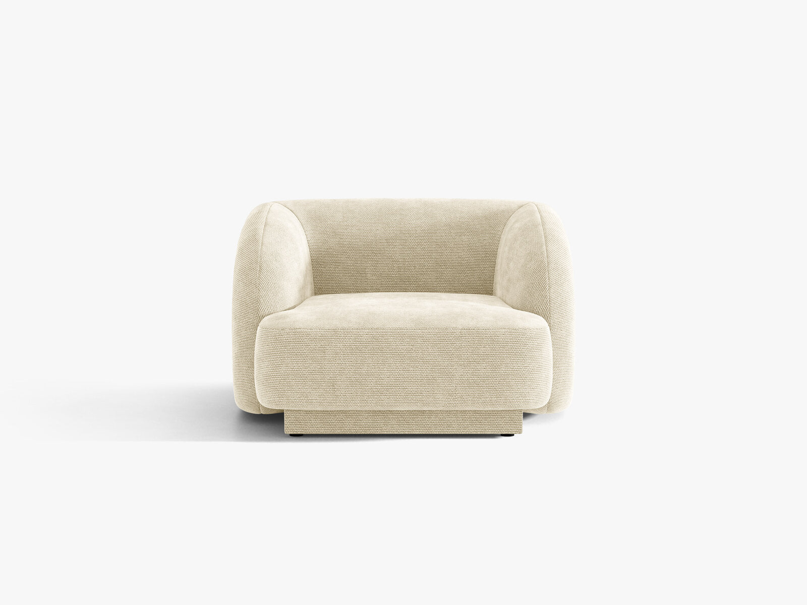 Micadoni Sessel Miley 1-Sitzer Chenille Haga Helles Beige