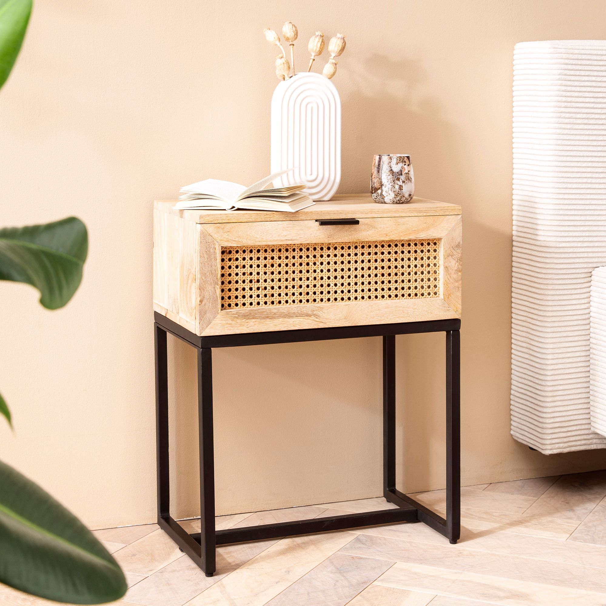 Nachttisch Bygland Mango Massivholz 50 × 30 × 60 cm