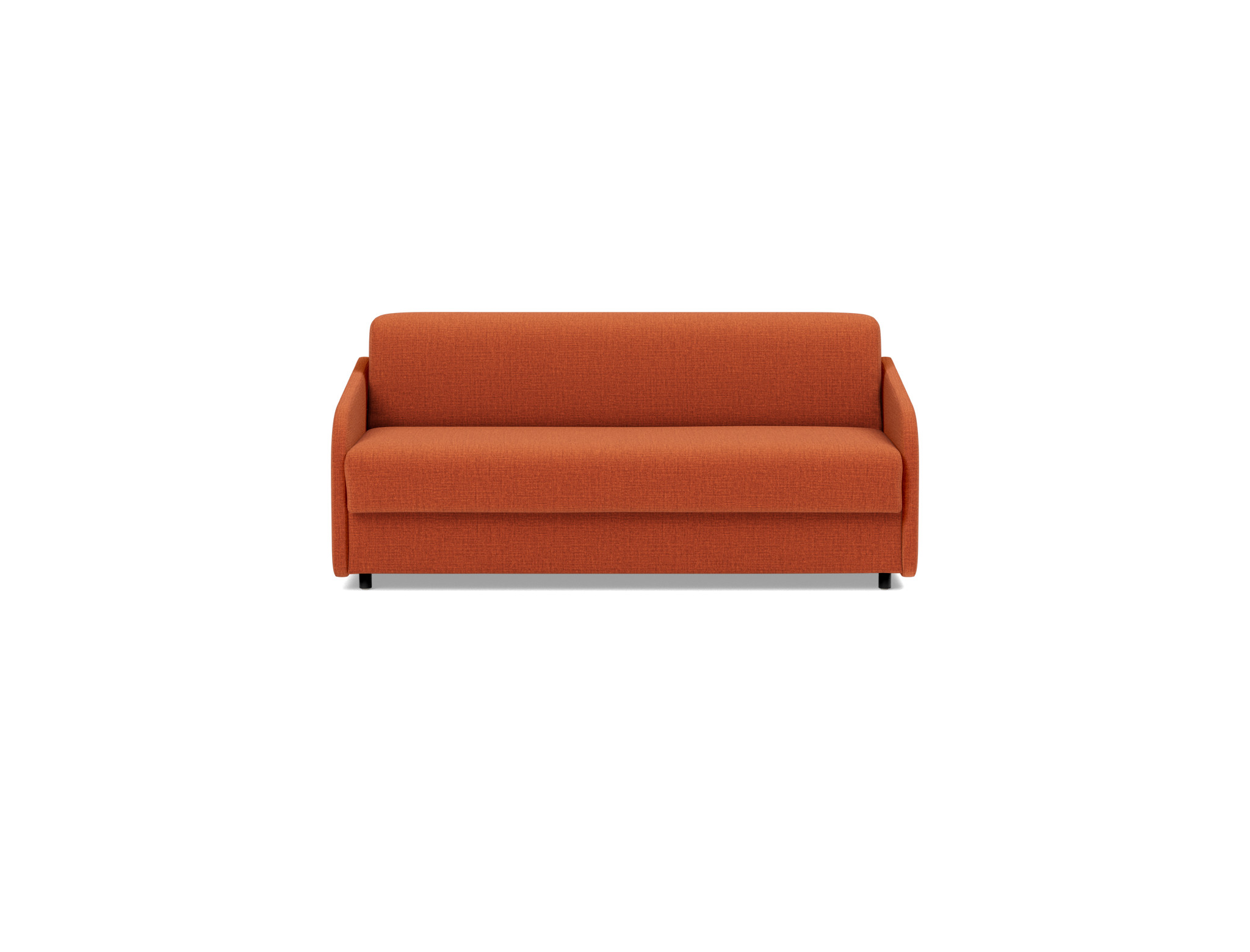 Schlafsofa Eivor mit Memory-Matratze 140 Chenille Esina 412-Rust-Orange
