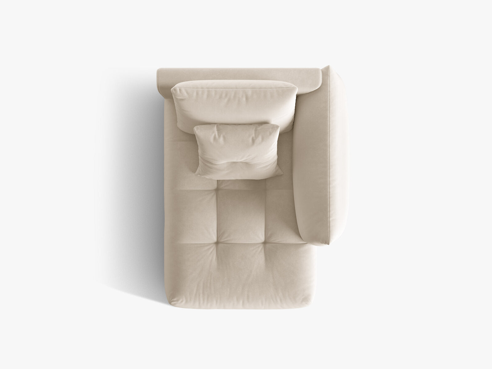 Micadoni Bloom Chaiselongue Rechts Samt Casino Helles Beige