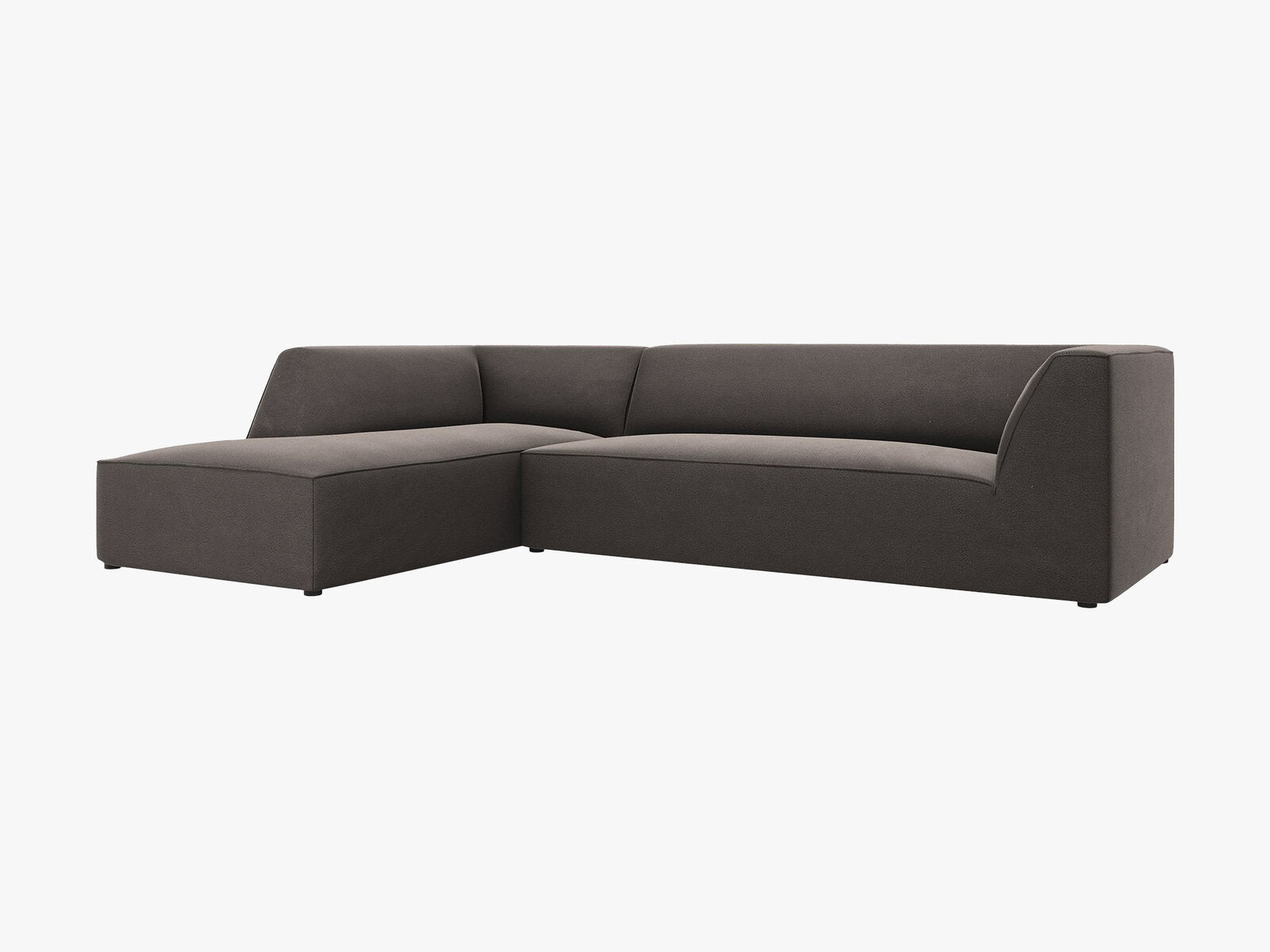 Micadoni 4-Sitzer Modular Sofa Ruby Links Samt Salvador Dunkelgrau