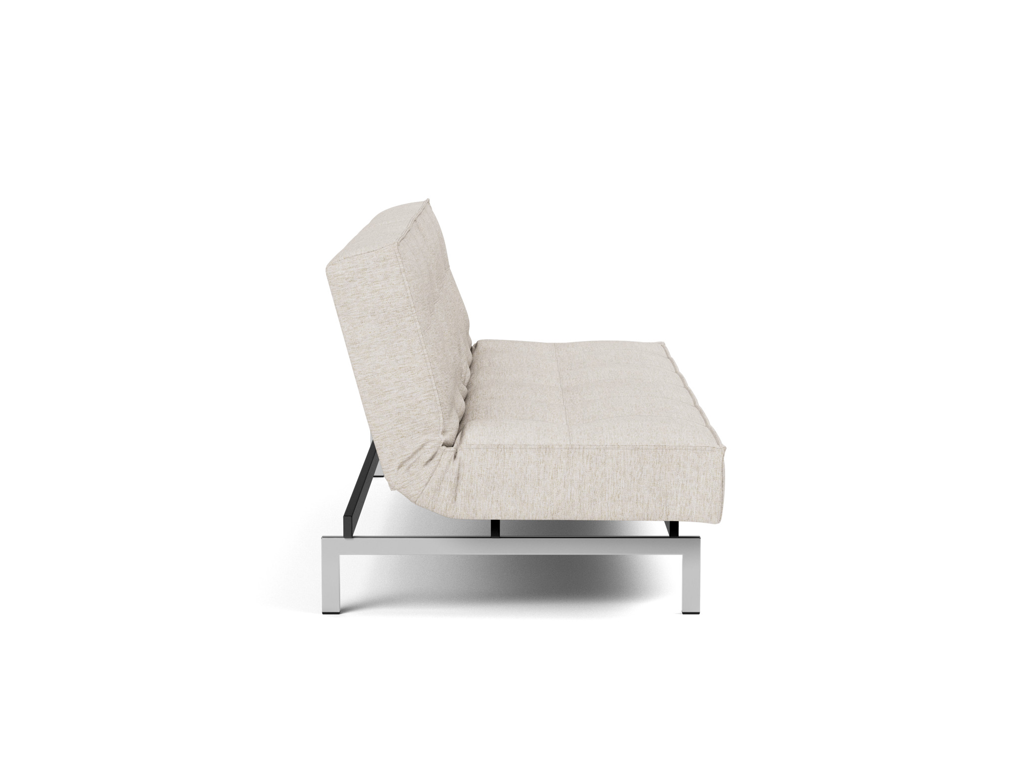 Schlafsofa Splitback Chenille Yuveno 470-Natural Beine Chrom