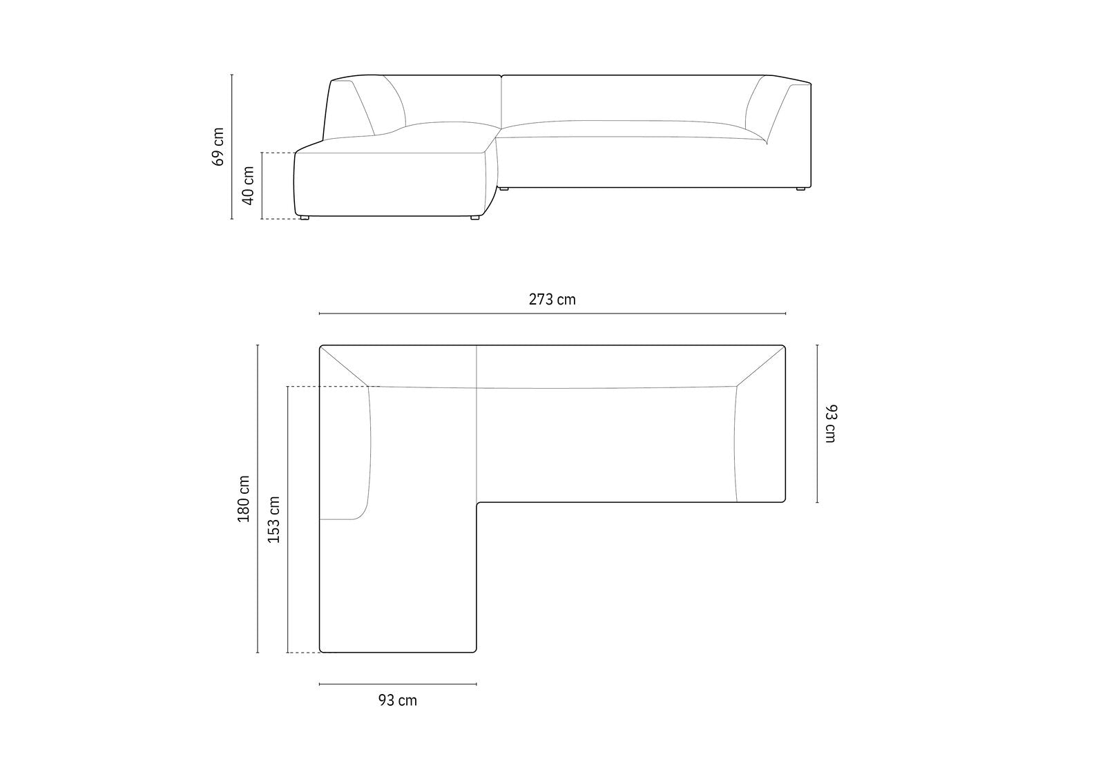 Micadoni 4-Sitzer Modular Sofa Ruby Links Kord Scala Grün