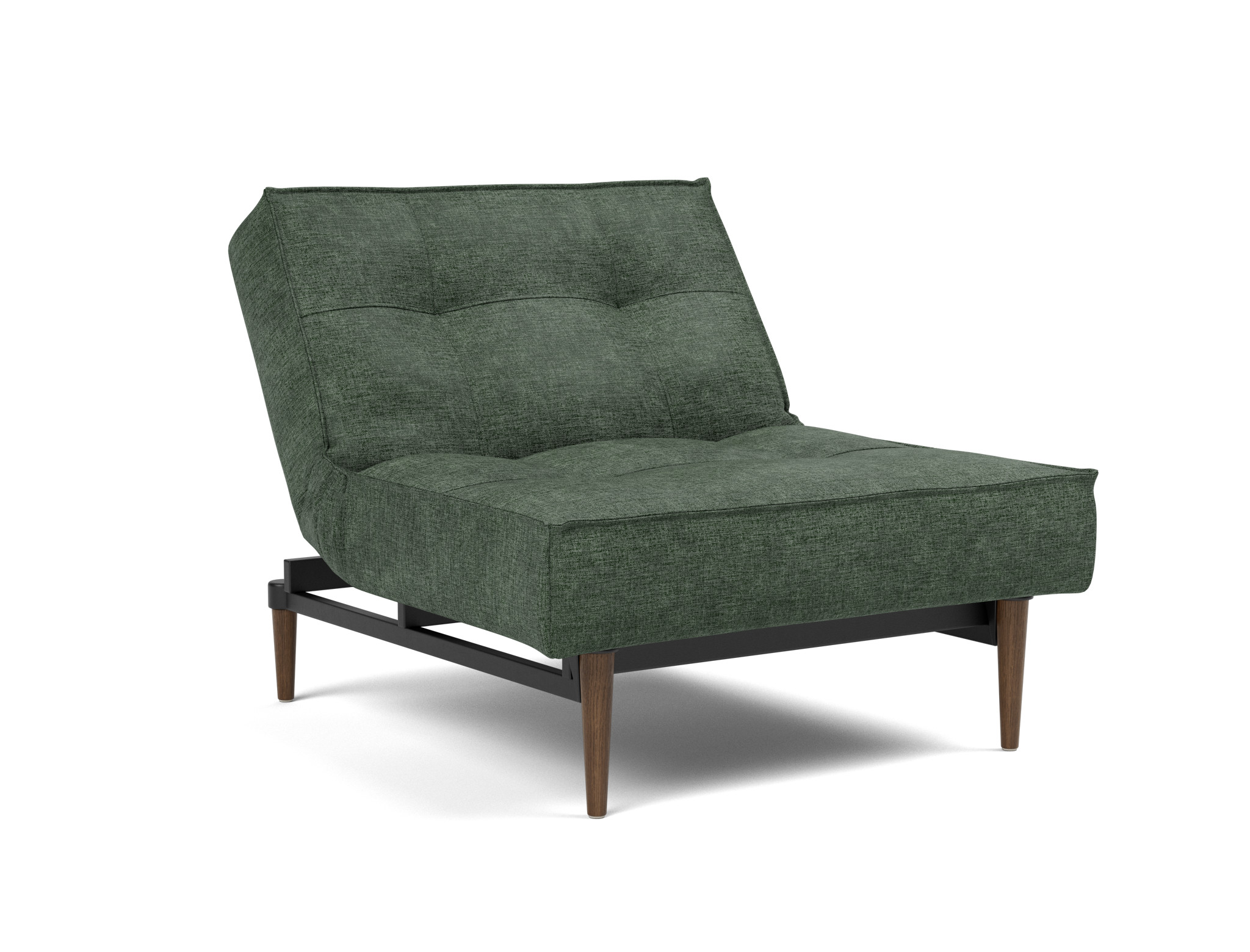 Sessel Splitback Flachgewebe Avella 281-Pine-Green Beine Styletto Eiche dunkel