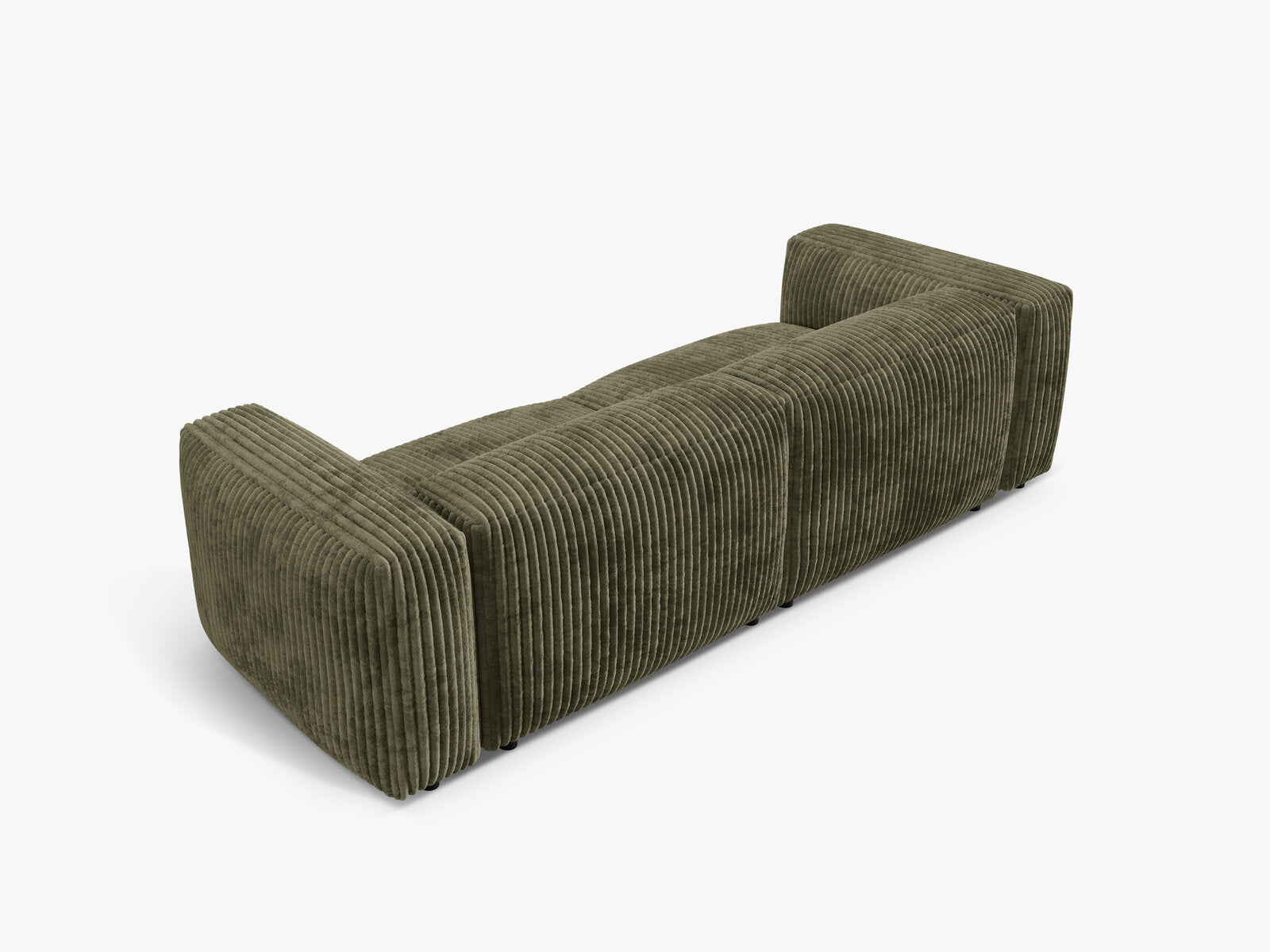 Micadoni Sofa Martina 3-Sitzer Kord Tilia Moßgrün