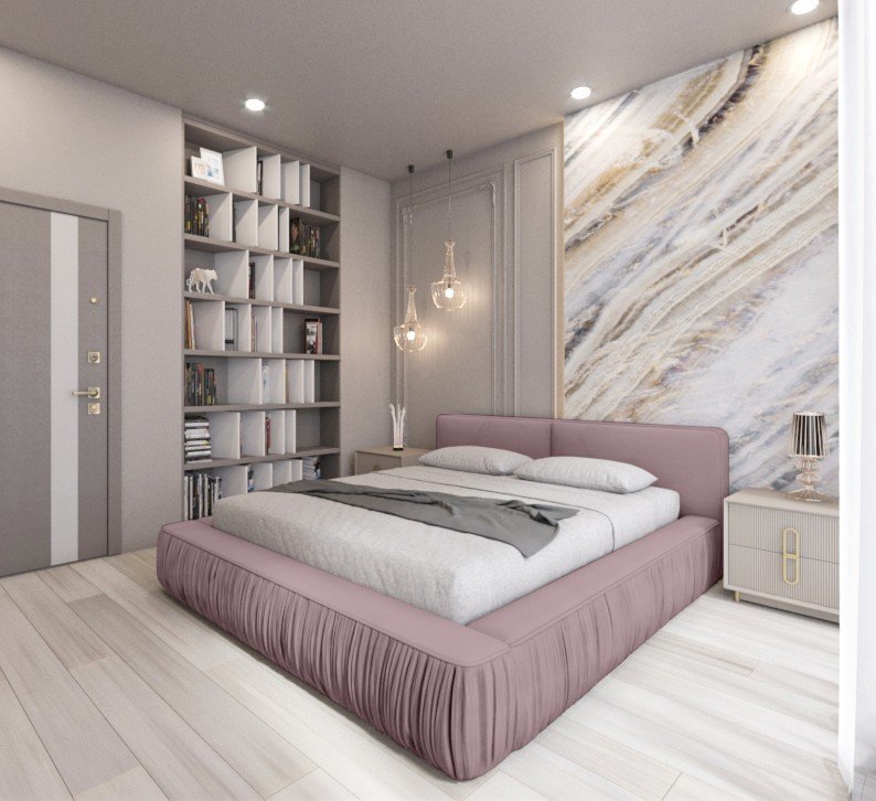 Polsterbett Beyond Samtstoff 140x200 mit Holzrahmen Riviera 62