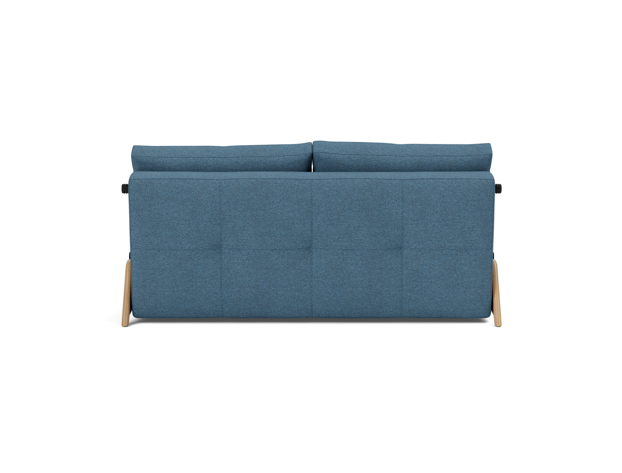 Schlafsofa Cubed 160 Strukturierter Stoff Weda 302-Weda-Blue Beine Eiche