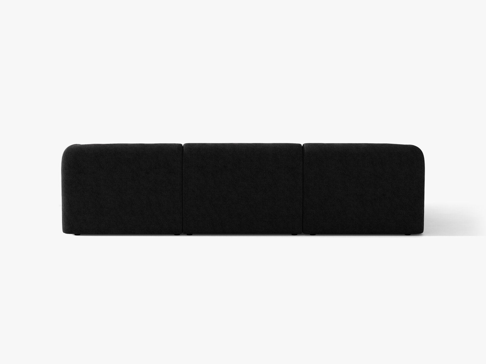Micadoni Ecksofa Miley 4-Sitzer Links Chenille Haga Schwarz