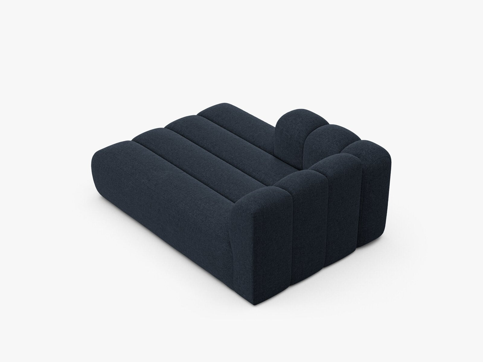 Micadoni Recamiere Lupine 2-Sitzer Links Chenille Eden Marineblau