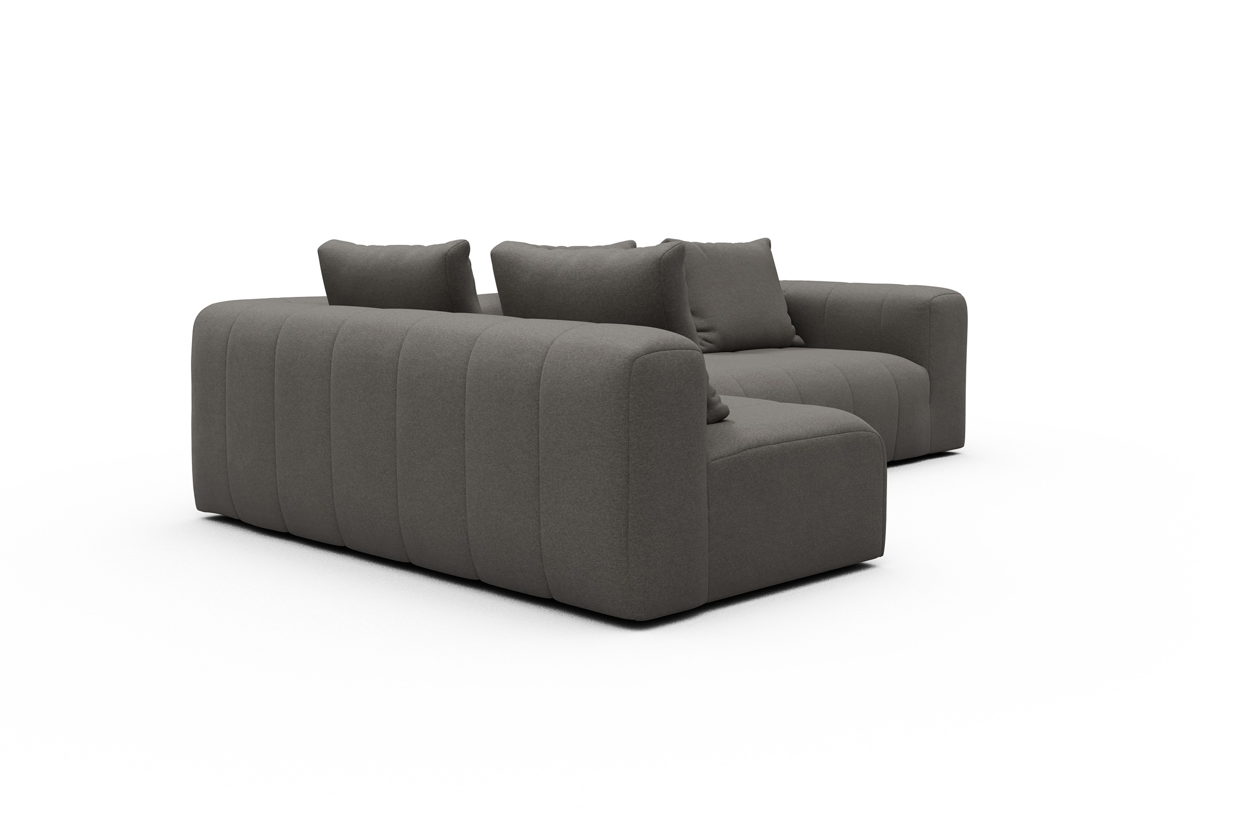 Ecksofa Hugo 2x 2,5-Sitzer Armlehne rechts Satya-Taupe