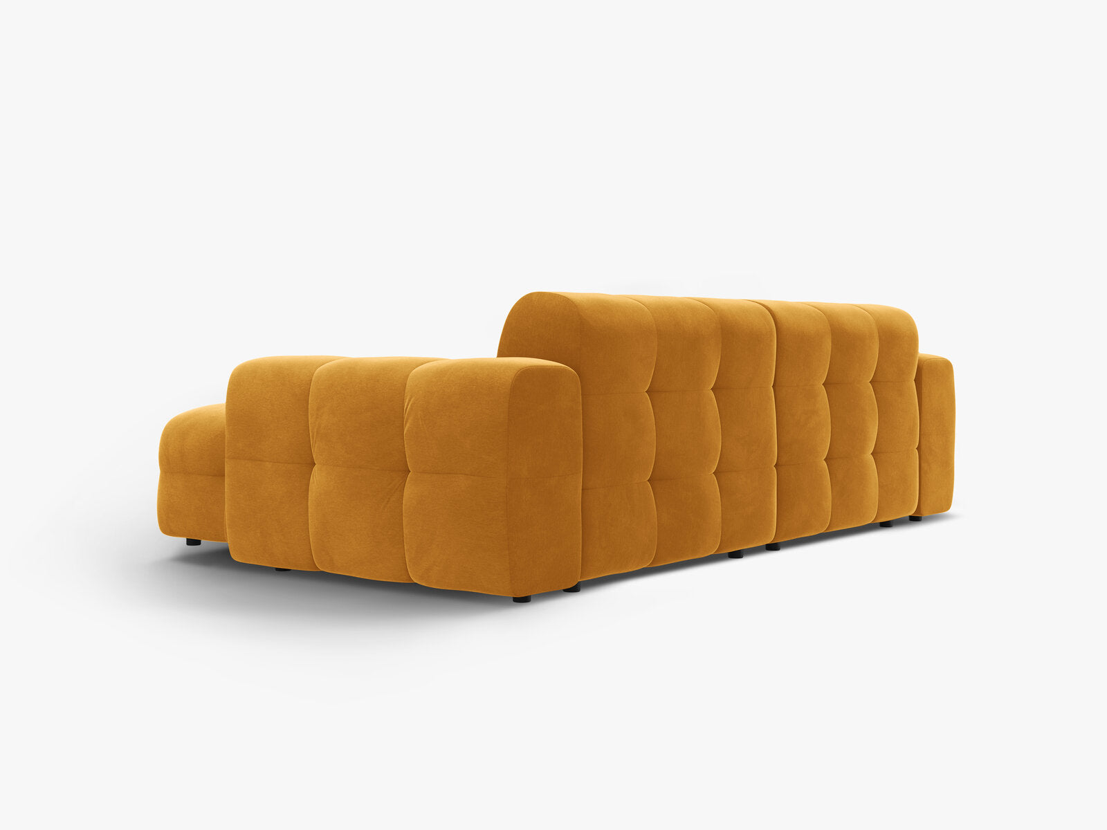 Micadoni Ecksofa Kendal 4-Sitzer Rechts Samt Senf