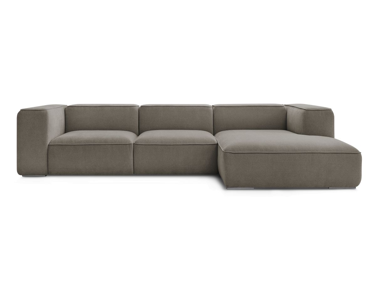 Bobochic Zephyr Ecksofa 349 × 165 cm Strukturstoff Taupe Ecke rechts
