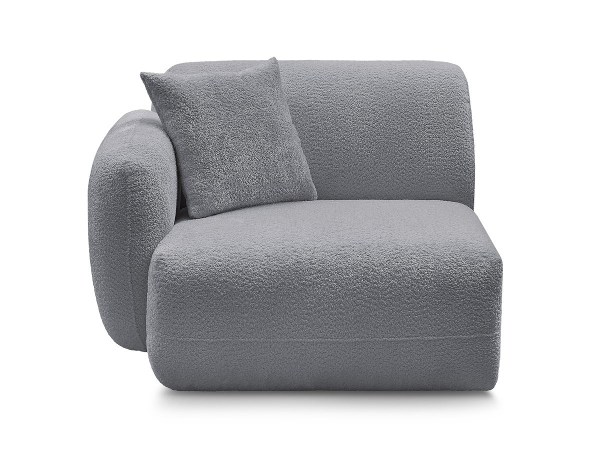 Bobochic Anda Sofamodul 1-Sitzer 104 × 103 cm Chenille Grau Ecke links