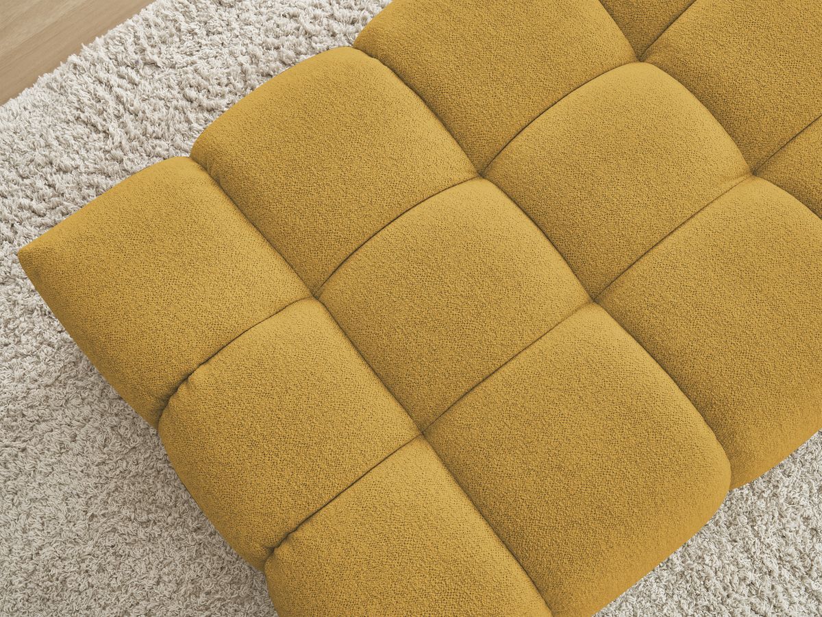Bobochic Everest Pouf 166 × 100 cm Melange-Stoff Gelb