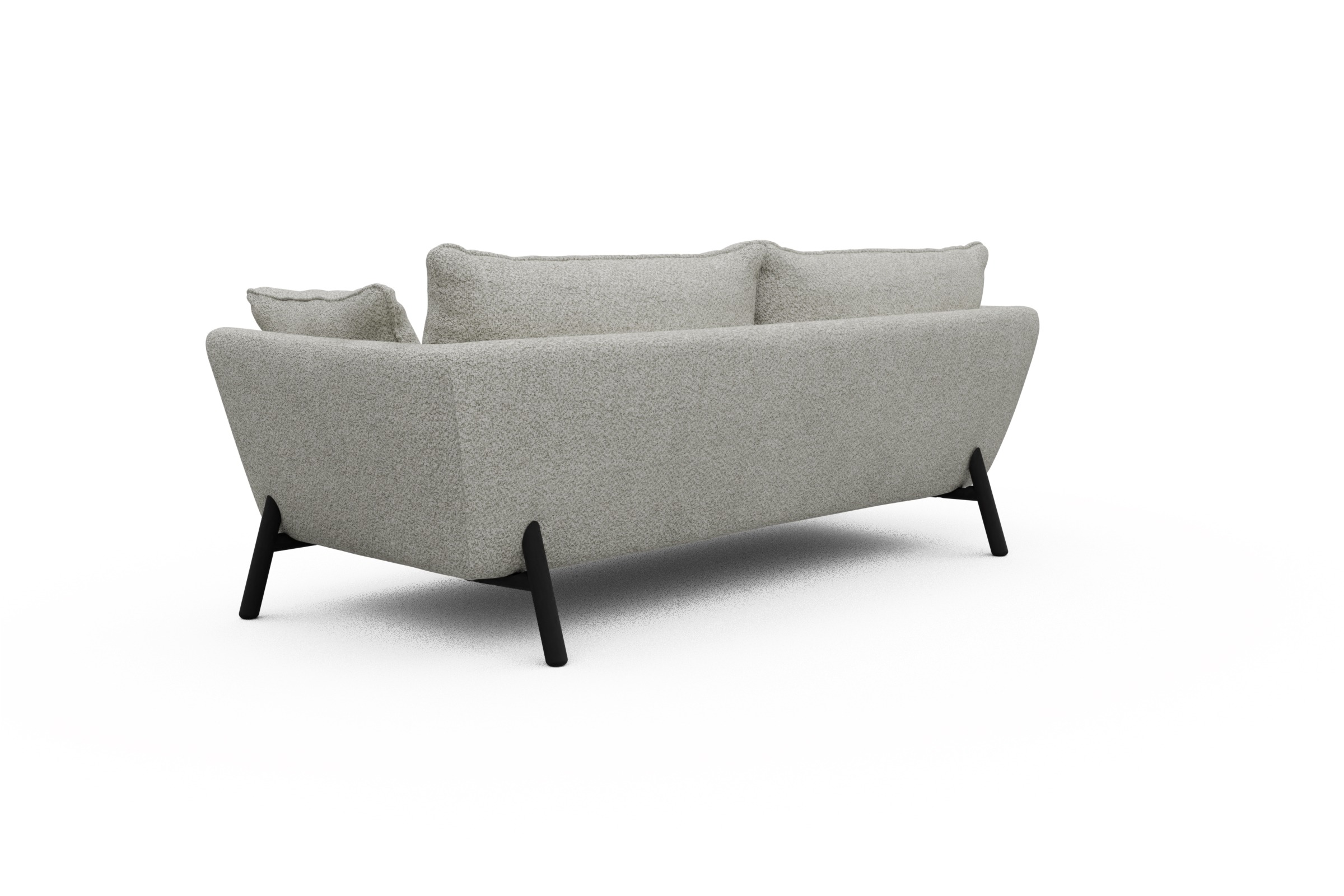 Sofa Emil PREMIUM 3-Sitzer Beinfarbe Eiche Schwarz Vanora-Warm-Sand