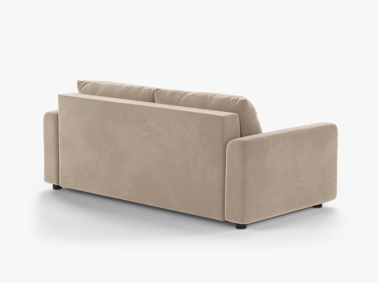 Micadoni Sofa mit Schlaffunktion David 3-Sitzer Samt Salvador Beige